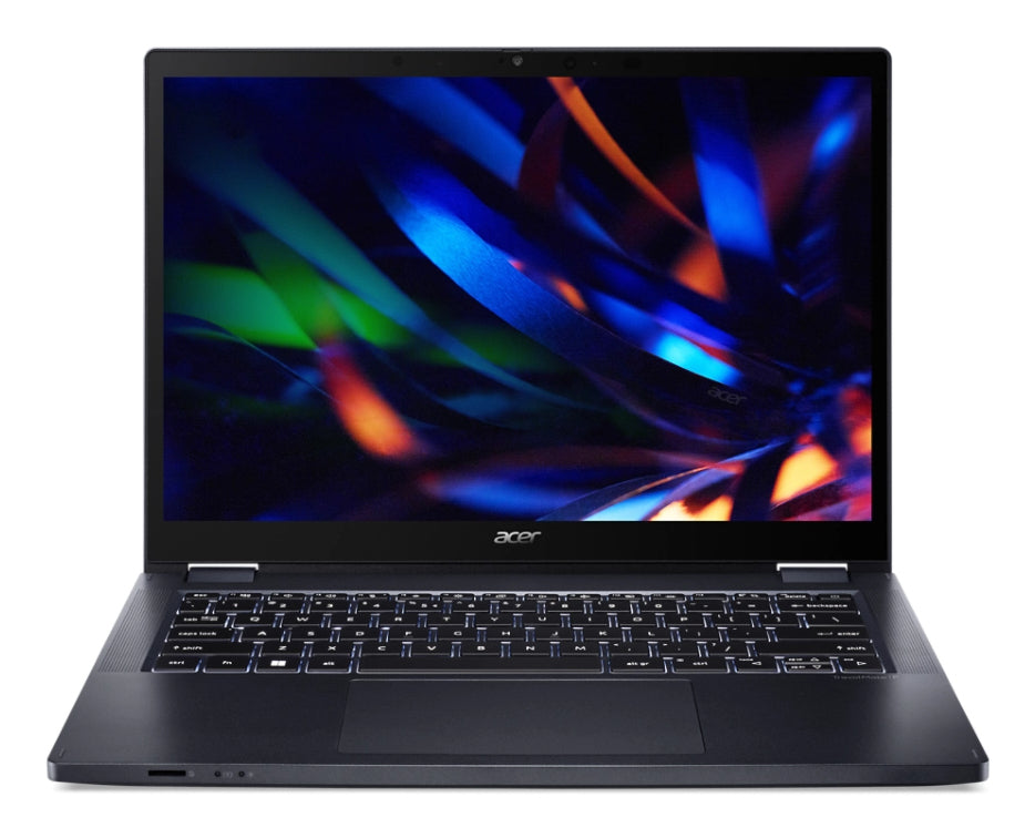 Acer TravelMate P4 TMP414RN-53-TCO-56A7 Intel® Core™ i5 i5-1335U Hybrid (2-i-1) 35,6 cm (14") Pekskärm WUXGA 16 GB DDR4-SDRAM 512 GB SSD Wi-Fi 6 (802.11ax) Windows 11 Pro Blå