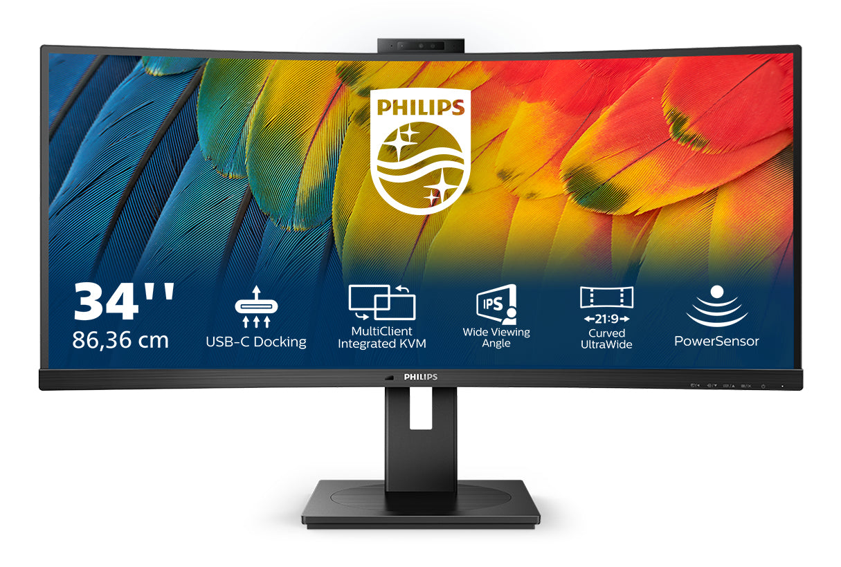 Philips Philips 5000 series 34B1U5600CH/00 LED display 86,4 cm (34") 3440 x 1440 pixlar Wide Quad HD LCD Svart