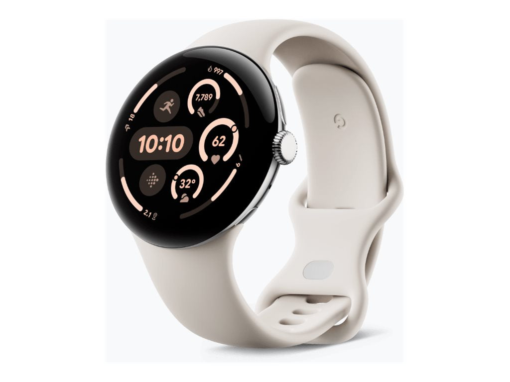 Google Pixel Watch 3 45 mm Sølv Hvid Smart ur