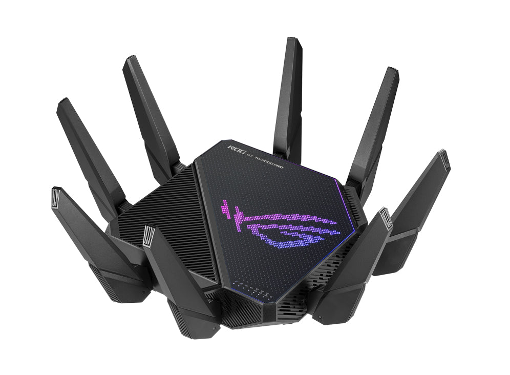 ASUS ROG Rapture GT-AX11000 Pro trådlös router Gigabit Ethernet Tri-band (2,4 GHz / 5 GHz / 5 GHz) Svart