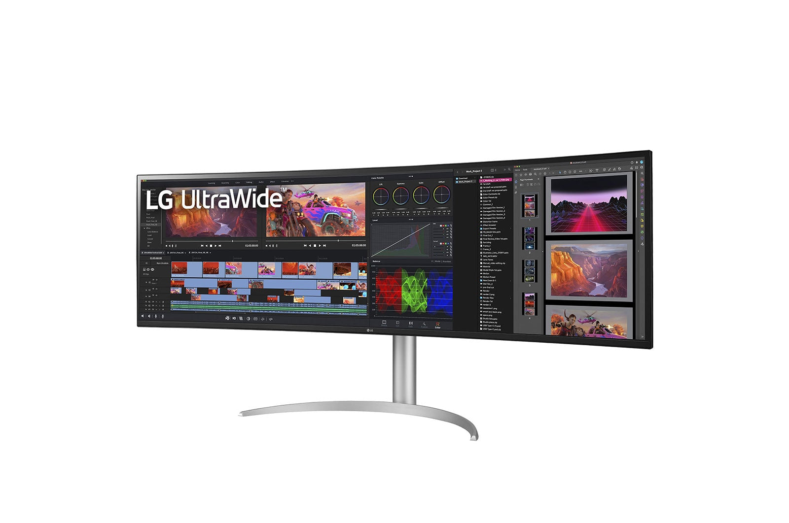 LG LG 49WQ95X-W platta pc-skärmar 124,5 cm (49") 5120 x 1440 pixlar UltraWide Dual Quad HD Vit