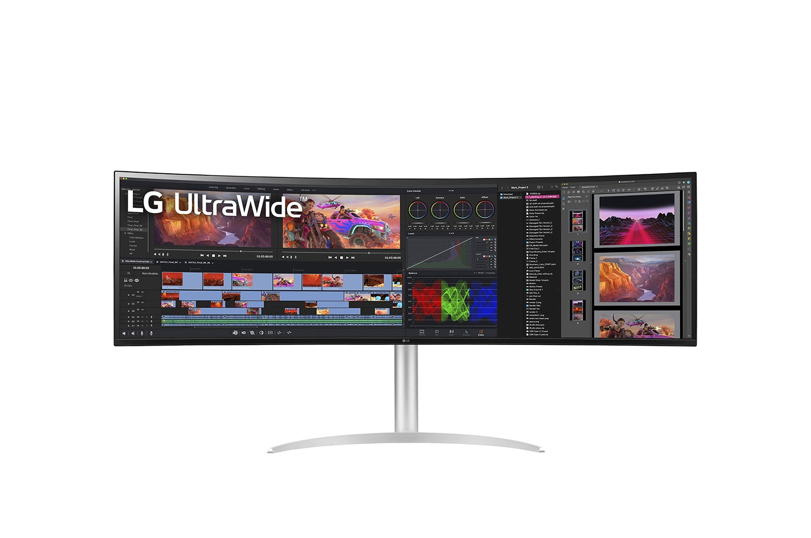 LG LG 49WQ95X-W platta pc-skärmar 124,5 cm (49") 5120 x 1440 pixlar UltraWide Dual Quad HD Vit