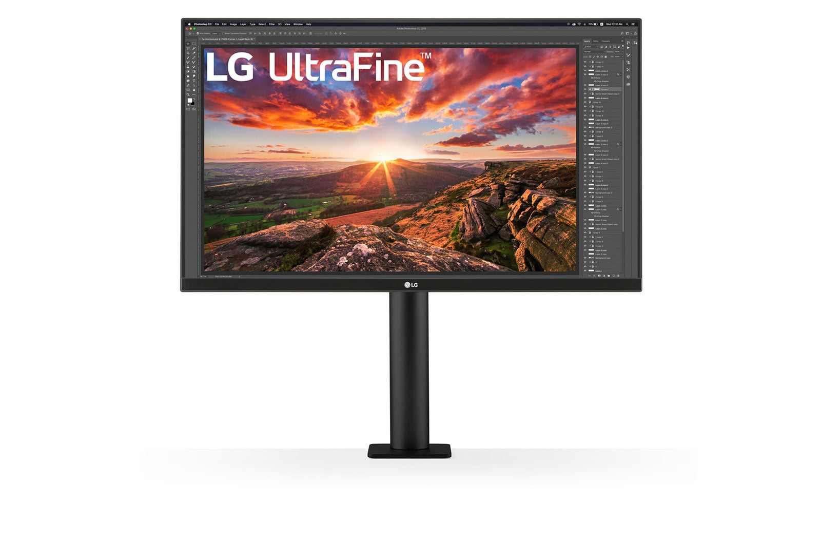 LG UltraFine Ergo LED display 68,6 cm (27") 3840 x 2160 pixlar 4K Ultra HD Svart