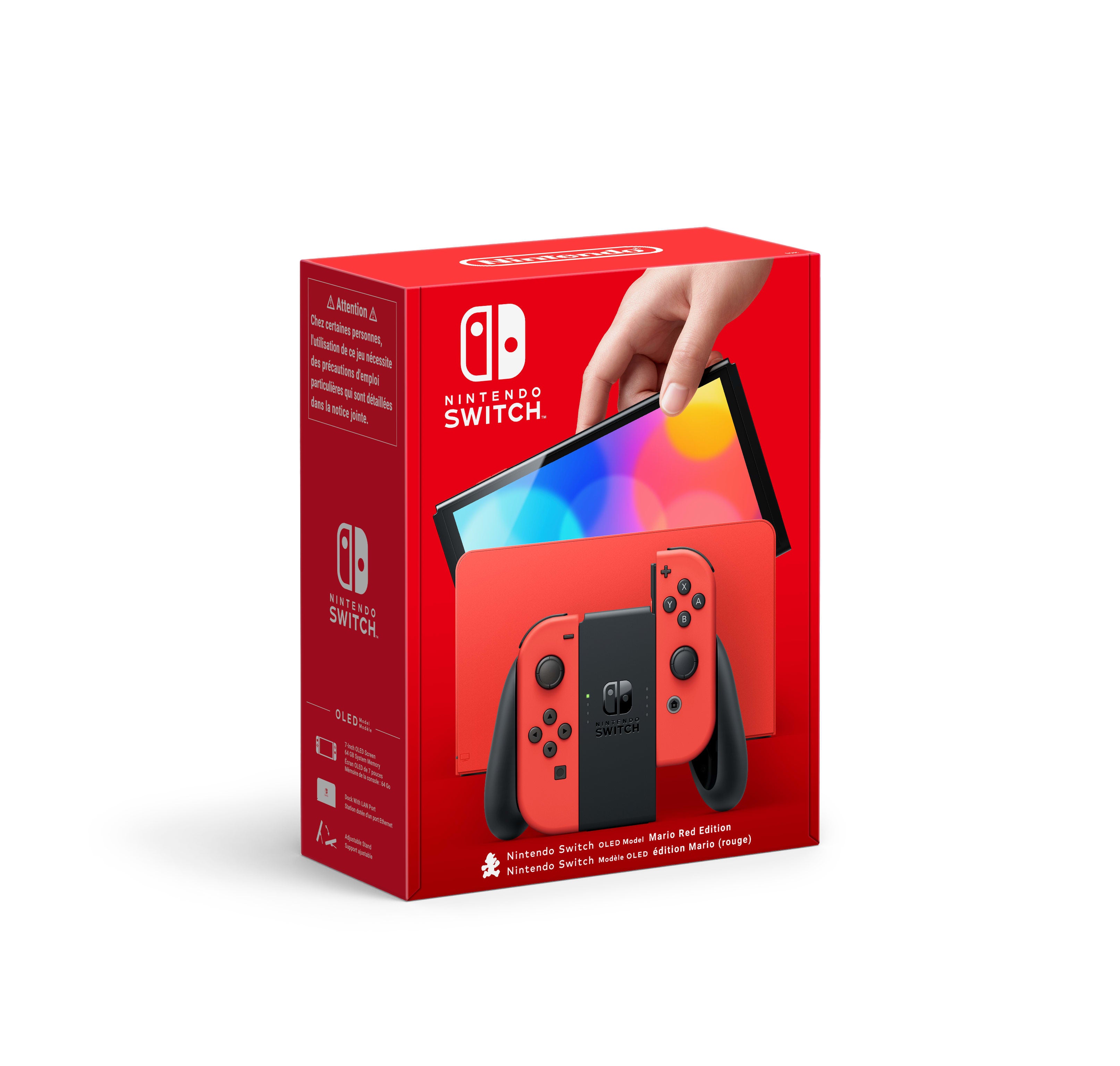 Nintendo Nintendo Switch - OLED Model - Mario Red Edition bärbara spelkonsoller 17,8 cm (7") 64 GB Pekskärm Wi-Fi Röd