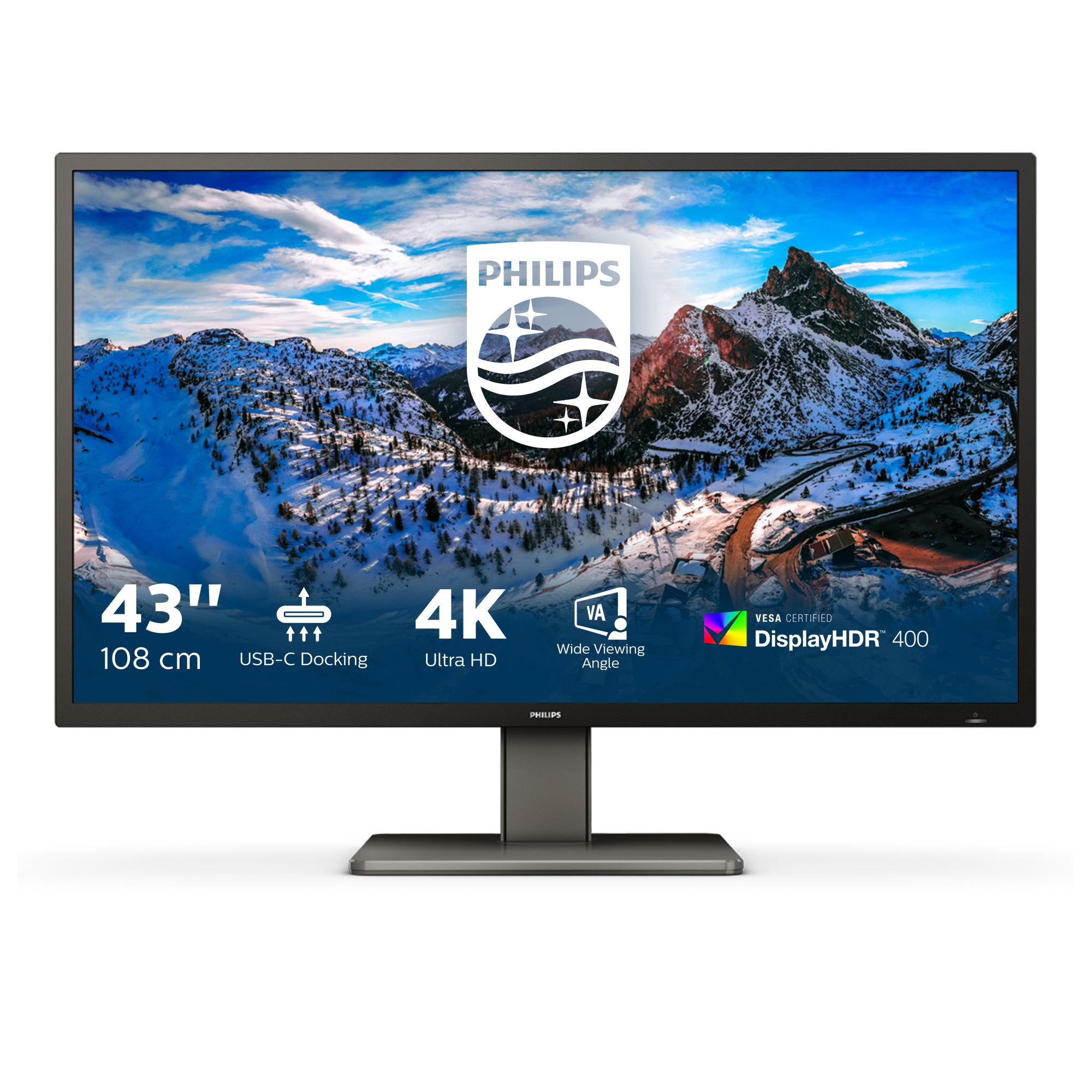 Philips Philips P Line 439P1/00 LED display 108 cm (42.5") 3840 x 2160 pixlar 4K Ultra HD Svart