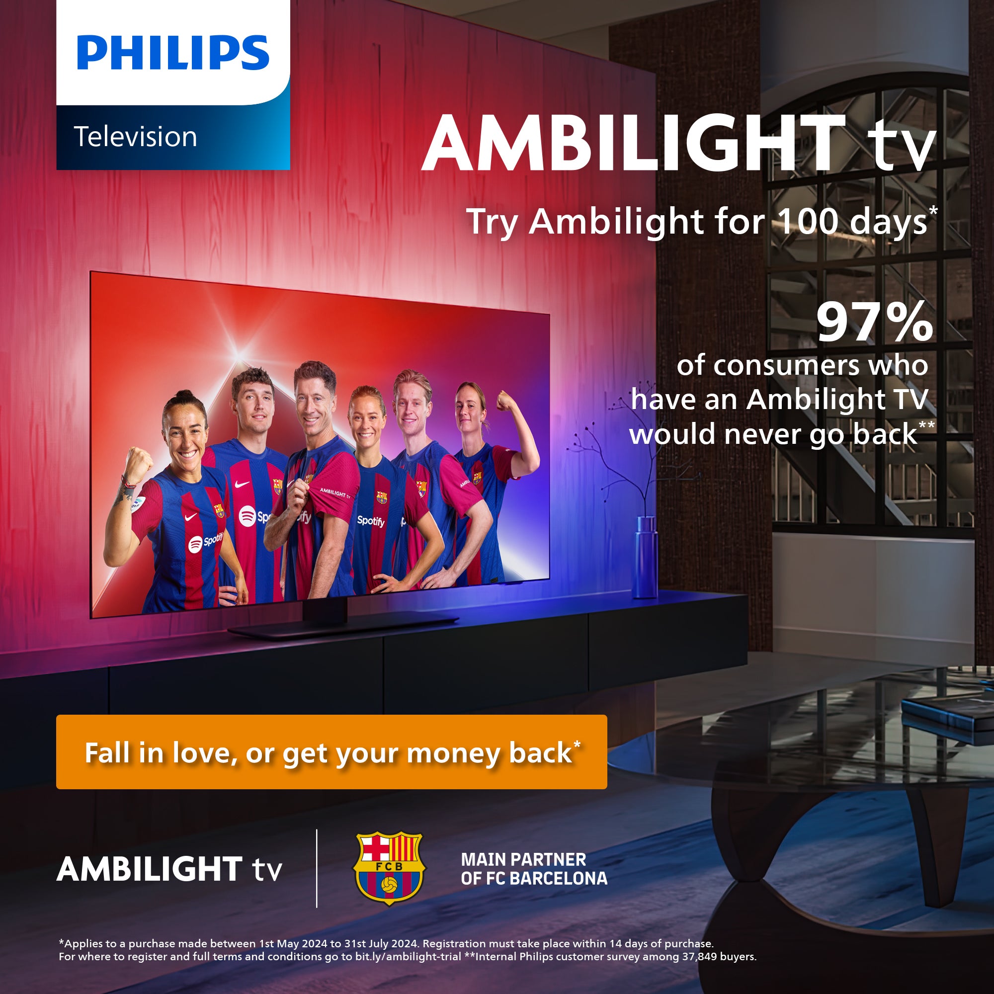 Philips Philips 8000 series 43PUS8309/12 TV-apparat 109,2 cm (43") 4K Ultra HD Smart-TV Wi-Fi Svart 350 cd/m²