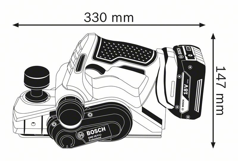 Bosch Bosch GHO 18 V-LI Professional Svart, Blå 14000 RPM