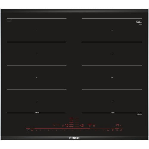 Bosch Bosch PXX675DC1E spishällar Svart, Rostfritt stål Inbyggd Induktionshäll med zon 4 zone(s)