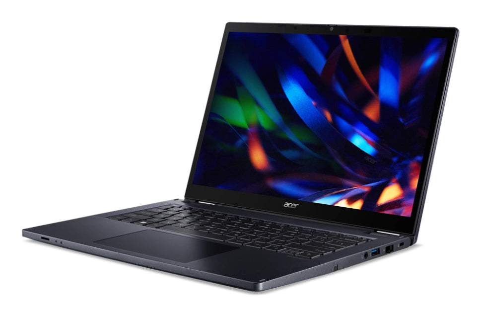 Acer TravelMate P4 TMP414RN-53-TCO-56A7 Intel® Core™ i5 i5-1335U Hybrid (2-i-1) 35,6 cm (14") Pekskärm WUXGA 16 GB DDR4-SDRAM 512 GB SSD Wi-Fi 6 (802.11ax) Windows 11 Pro Blå