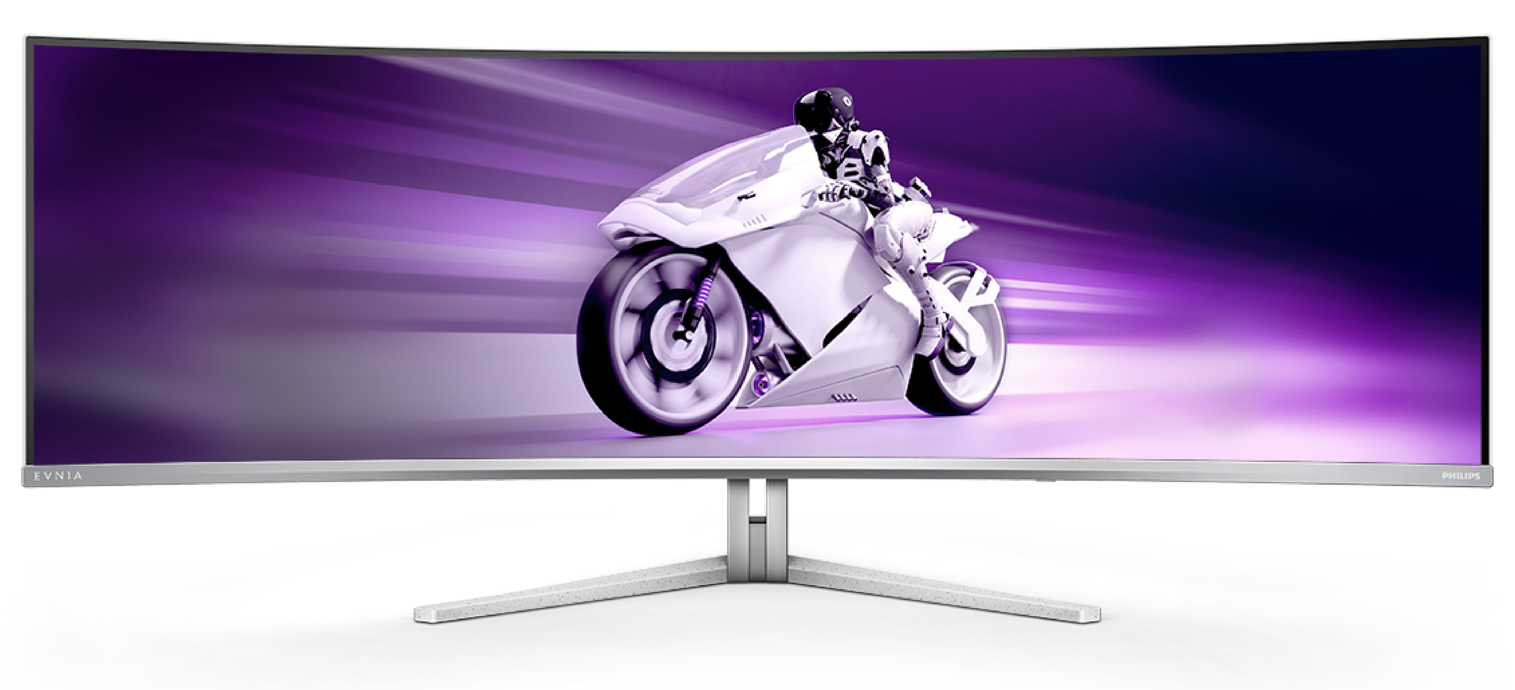 Philips Philips Evnia 8000 49M2C8900/00 platta pc-skärmar 124,2 cm (48.9") 5120 x 1440 pixlar Dual QHD QD-OLED Vit