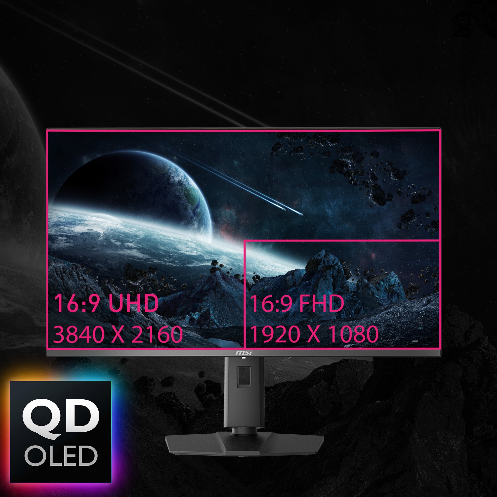 MSI MSI MPG 321URXDE QD-OLED platta pc-skärmar 80 cm (31.5") 3840 x 2160 pixlar 4K Ultra HD Svart