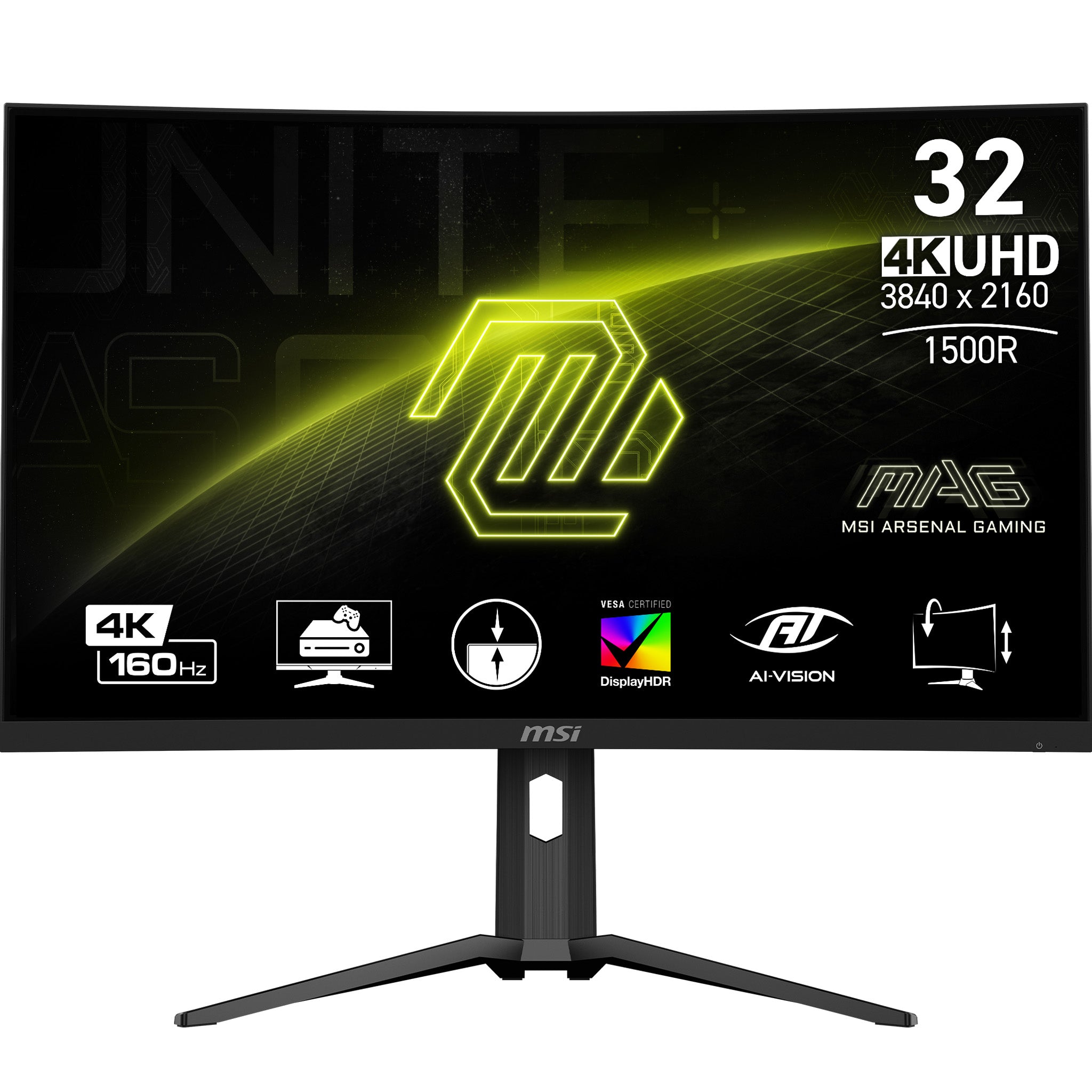 MSI MSI MAG 321CUP platta pc-skärmar 80 cm (31.5") 3840 x 2160 pixlar 4K Ultra HD Svart