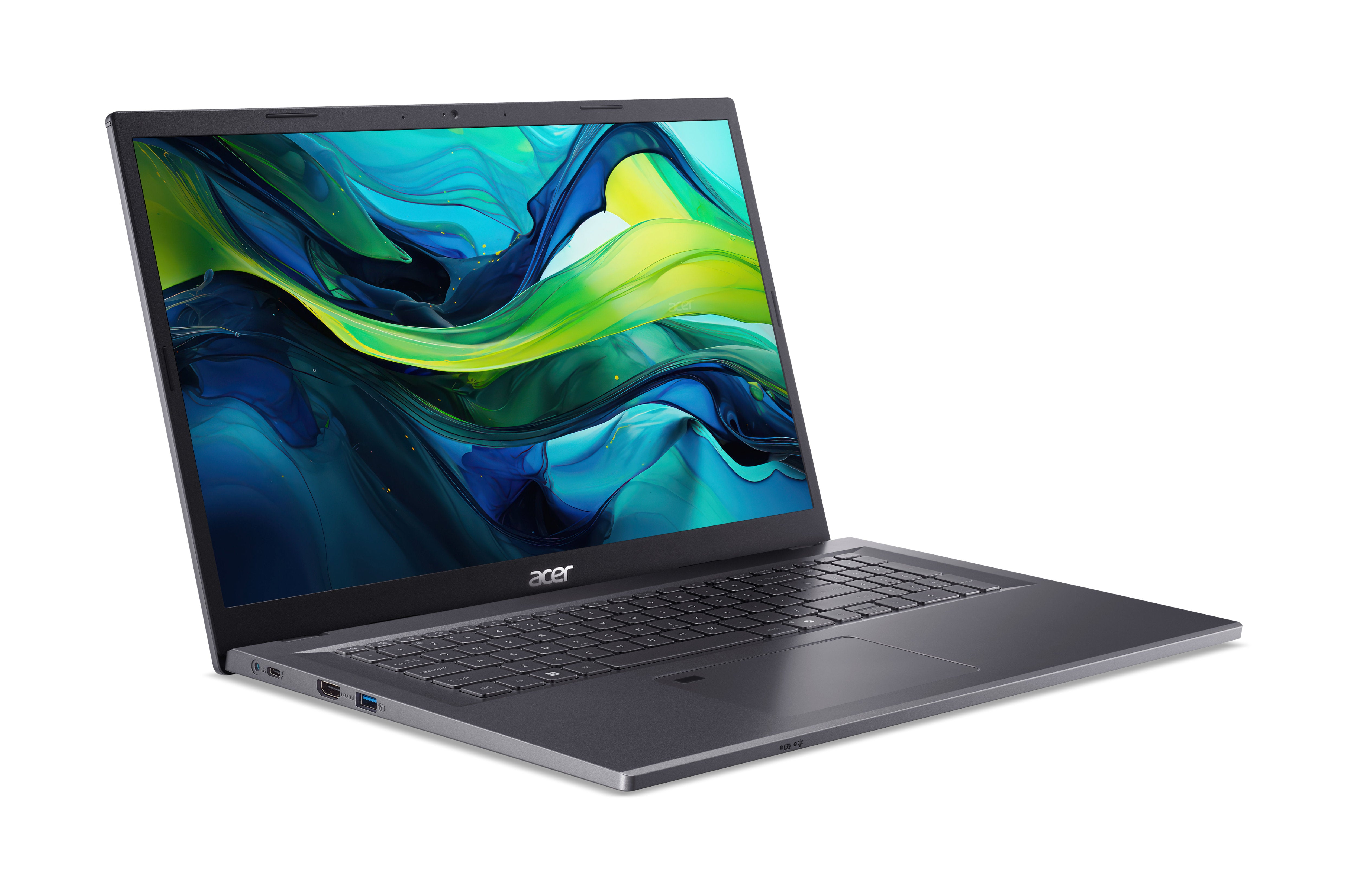 Acer Aspire A17-51M-55JP Intel Core 5 120U Bärbar dator 43,9 cm (17.3") Full HD 16 GB LPDDR5-SDRAM 512 GB SSD Wi-Fi 6 (802.11ax) Windows 11 Home Grå