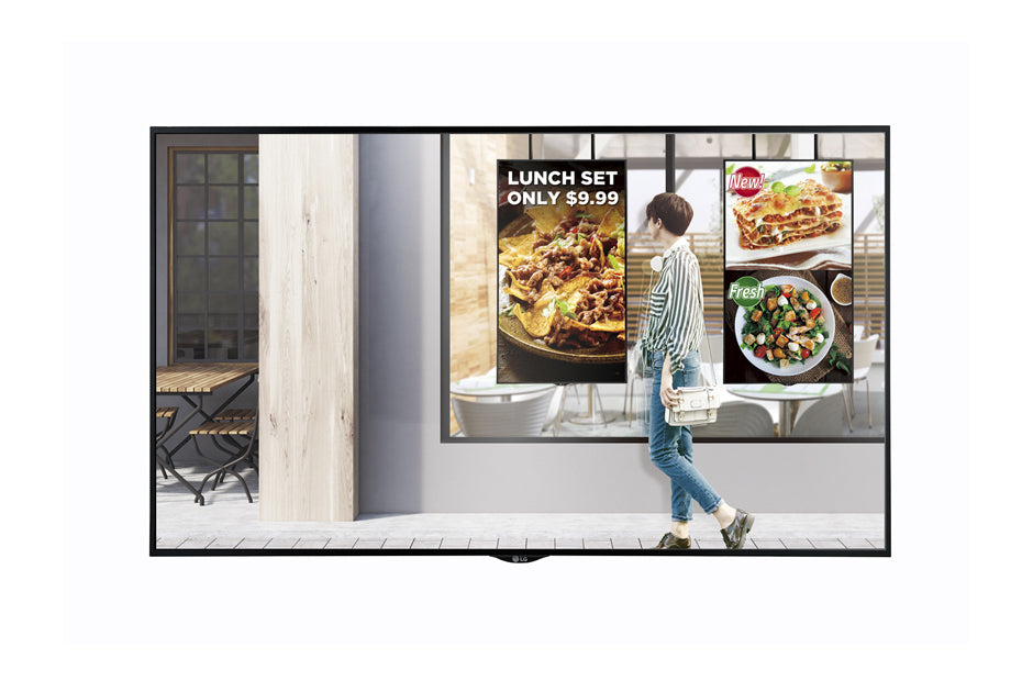 LG 49XS2E-B skyltställ Platt skärm för digital skyltning 124,5 cm (49") IPS 2500 cd/m² Full HD Svart WebOS 24/7