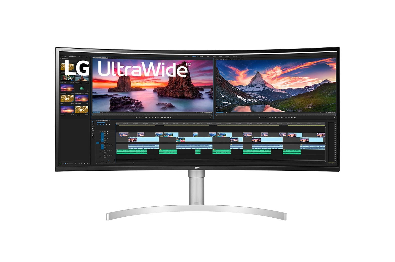 LG LG 38WN95CP-W platta pc-skärmar 96,5 cm (38") 3840 x 1600 pixlar Quad HD+ QLED Vit