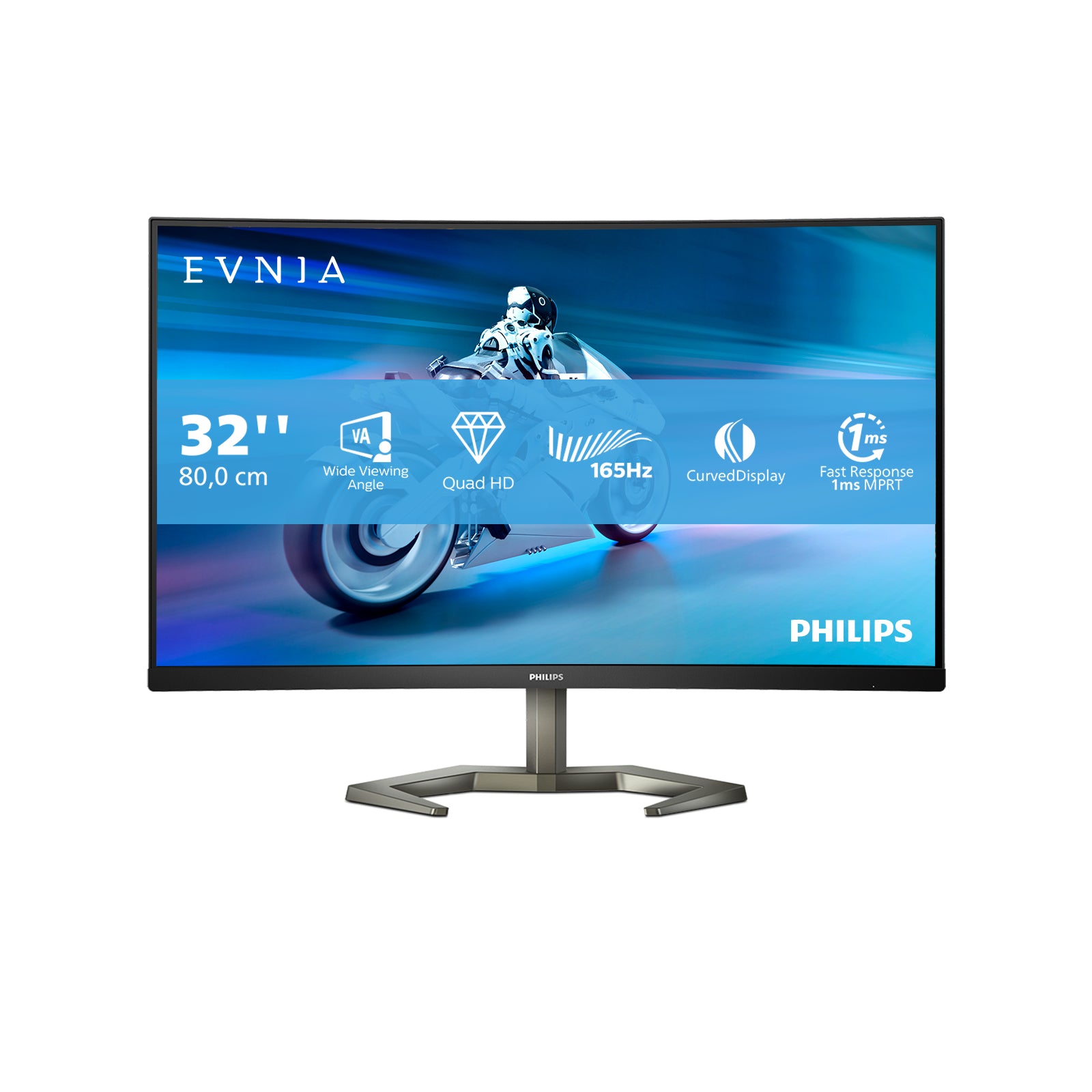 Philips Philips Momentum 32M1C5500VL/00 LED display 80 cm (31.5") 2560 x 1440 pixlar Quad HD LCD Svart