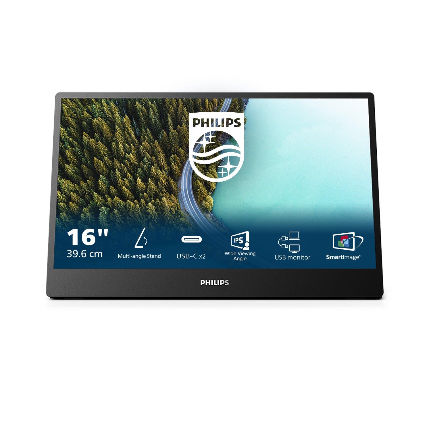 Philips Philips 3000 series 16B1P3302D/00 platta pc-skärmar 39,6 cm (15.6") 1920 x 1080 pixlar Full HD LED Svart