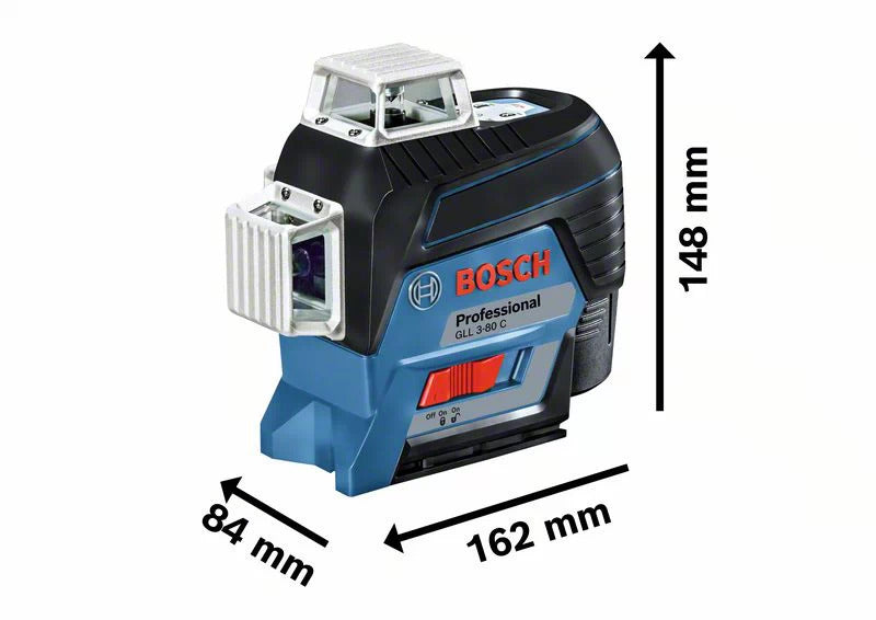 Bosch GLL 3-80 C Professional Linjelaser 30 m 630 - 650 nm (< 10 mW)