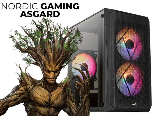 Nordic Gaming Asgard Yggdrasil V2 Gaming PC | Ryzen 5 16GB RX6600 500GB