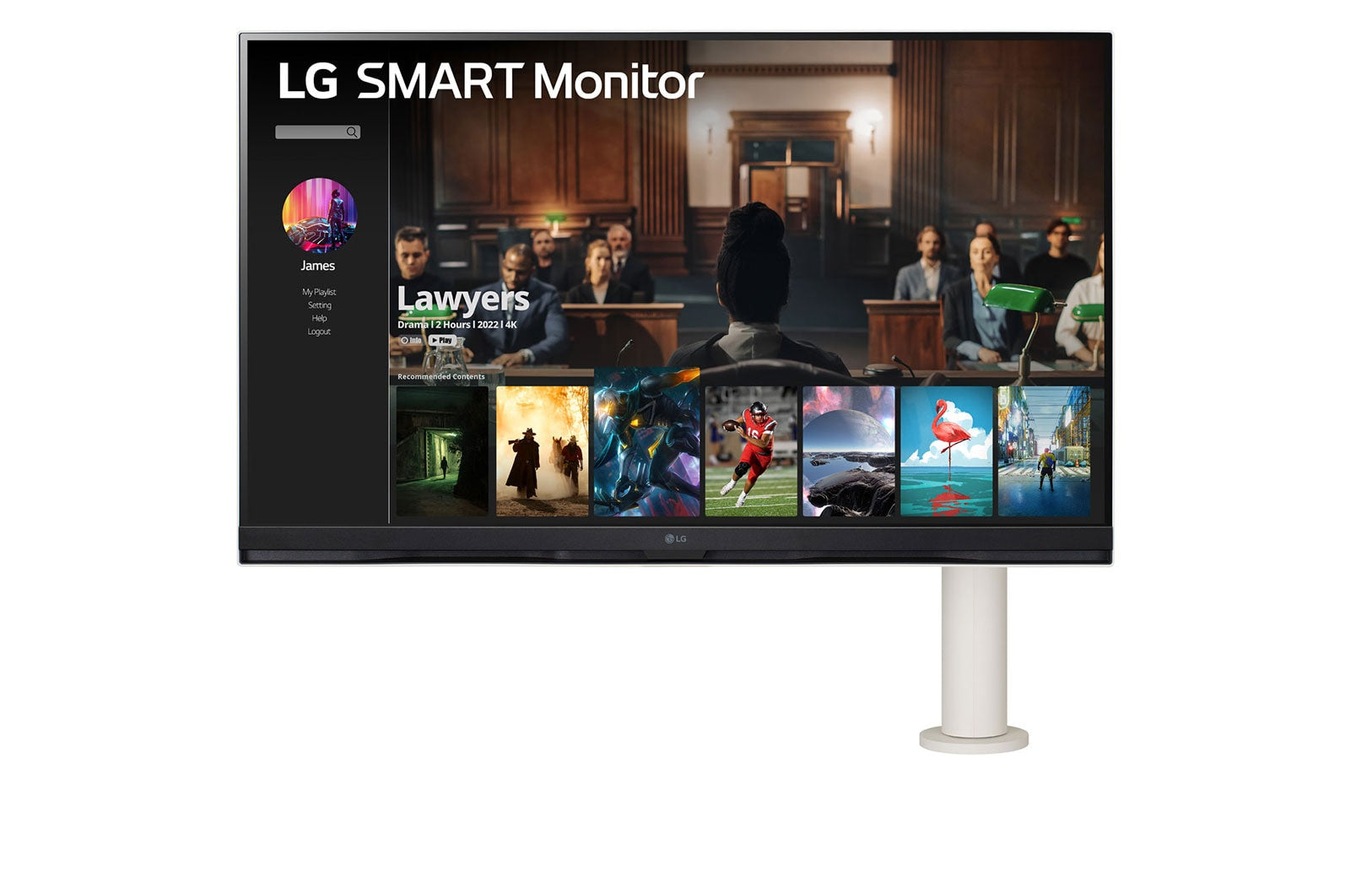 LG LG 32SQ780S-W platta pc-skärmar 81,3 cm (32") 3840 x 2160 pixlar 4K Ultra HD Vit