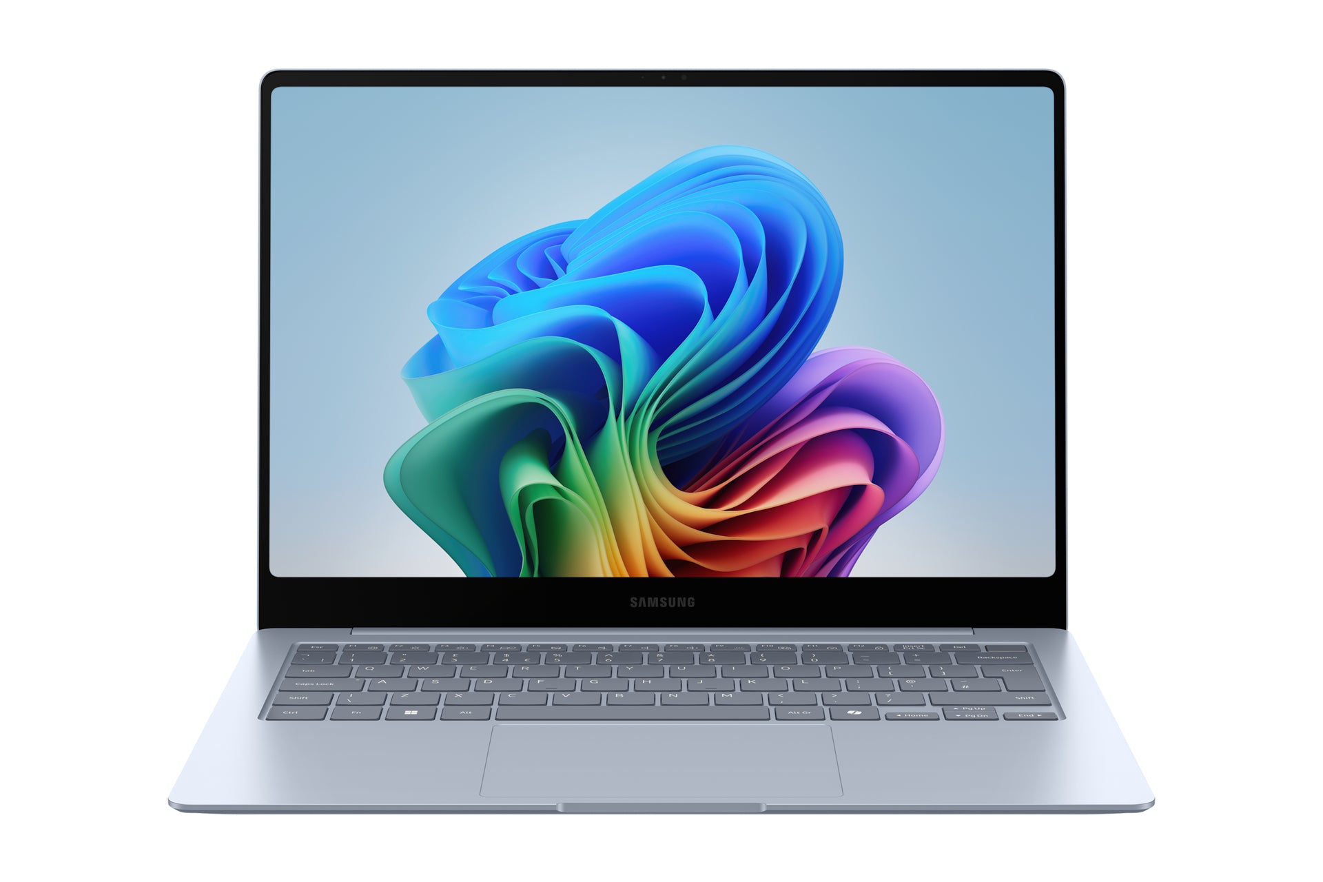 Samsung Samsung Galaxy Book4 Edge NP940XMAA-EXP Qualcomm Snapdragon X1E-80-100 Bärbar dator 35,6 cm (14") Pekskärm WQXGA+ 16 GB LPDDR5x-SDRAM 512 GB eUFS Wi-Fi 7 (802.11be) Windows 11 Home Blå