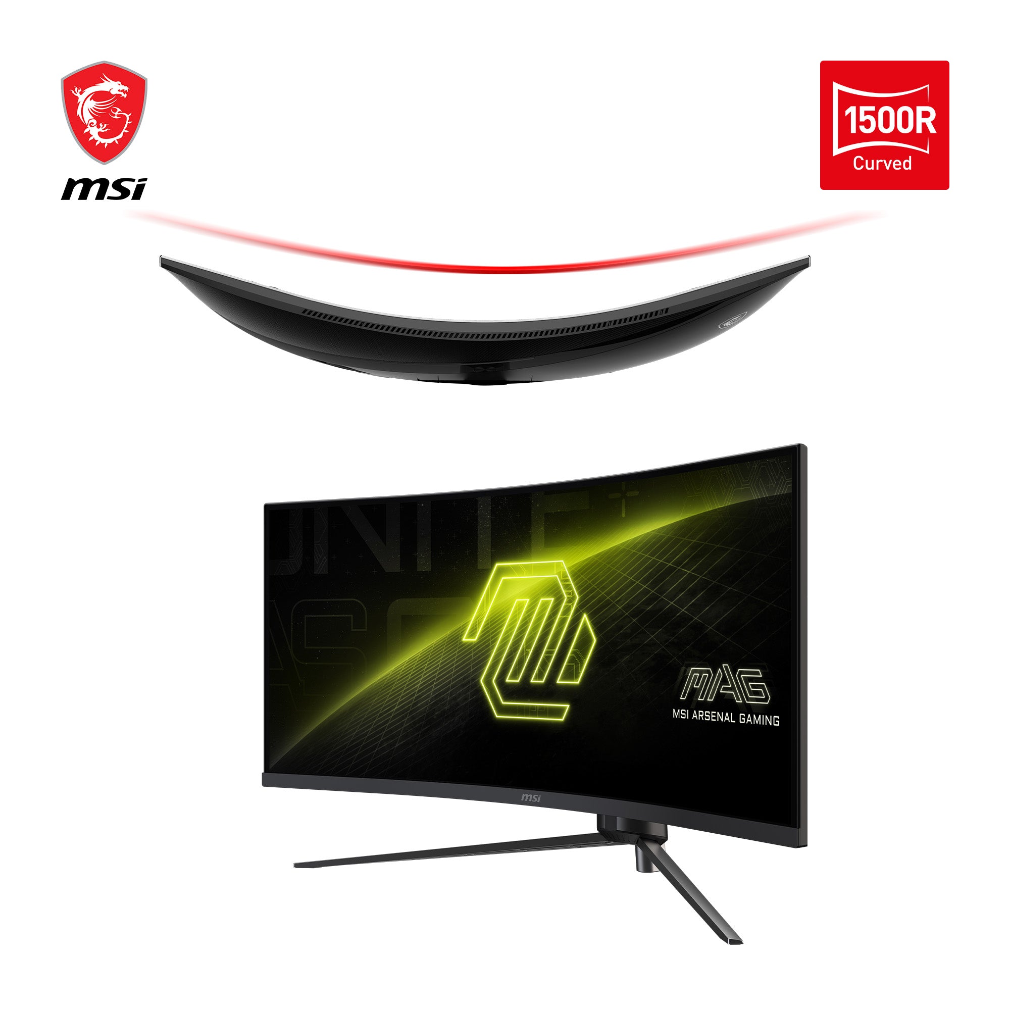 MSI MSI MAG 345CQRDE platta pc-skärmar 86,4 cm (34") 3440 x 1440 pixlar UltraWide Dual Quad HD Svart