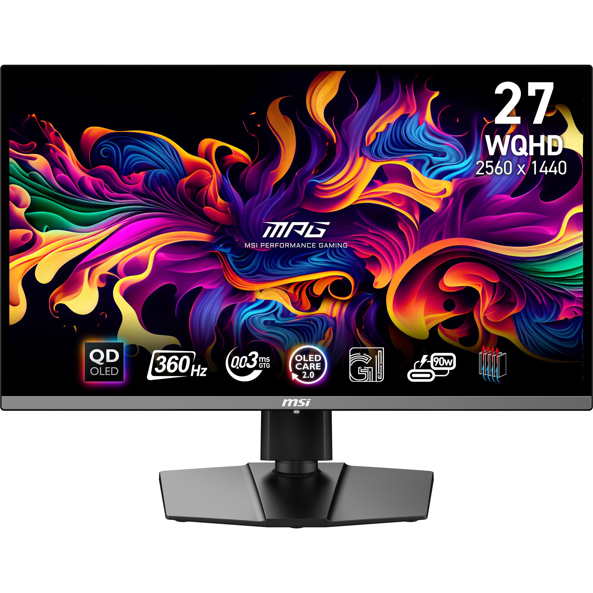 MSI MSI MPG 271QRX QD-OLED platta pc-skärmar 67,3 cm (26.5") 2560 x 1440 pixlar Wide Quad HD Svart