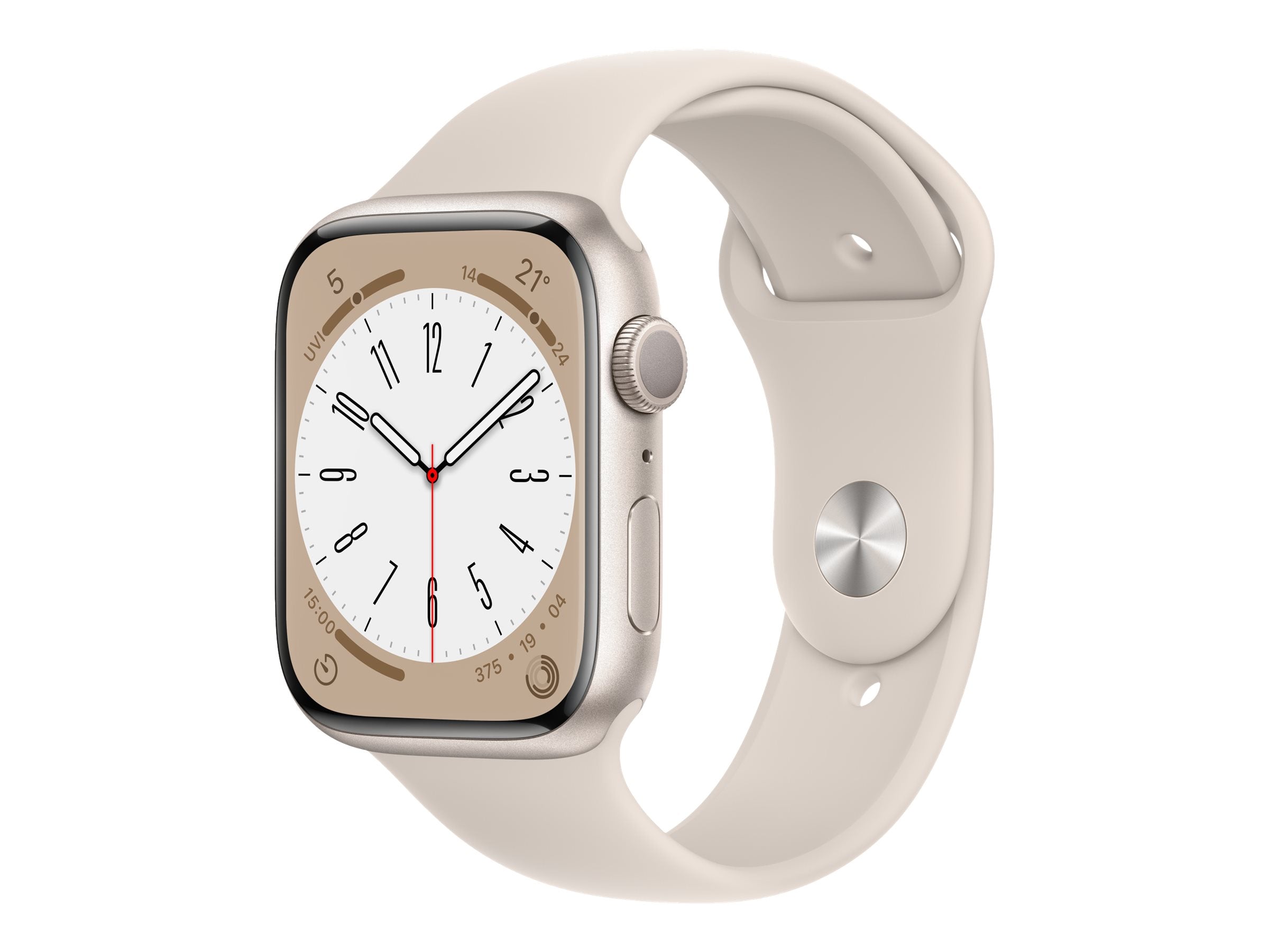 Apple Watch Series 8 (GPS) 45 mm Sølv Fløde Smart ur