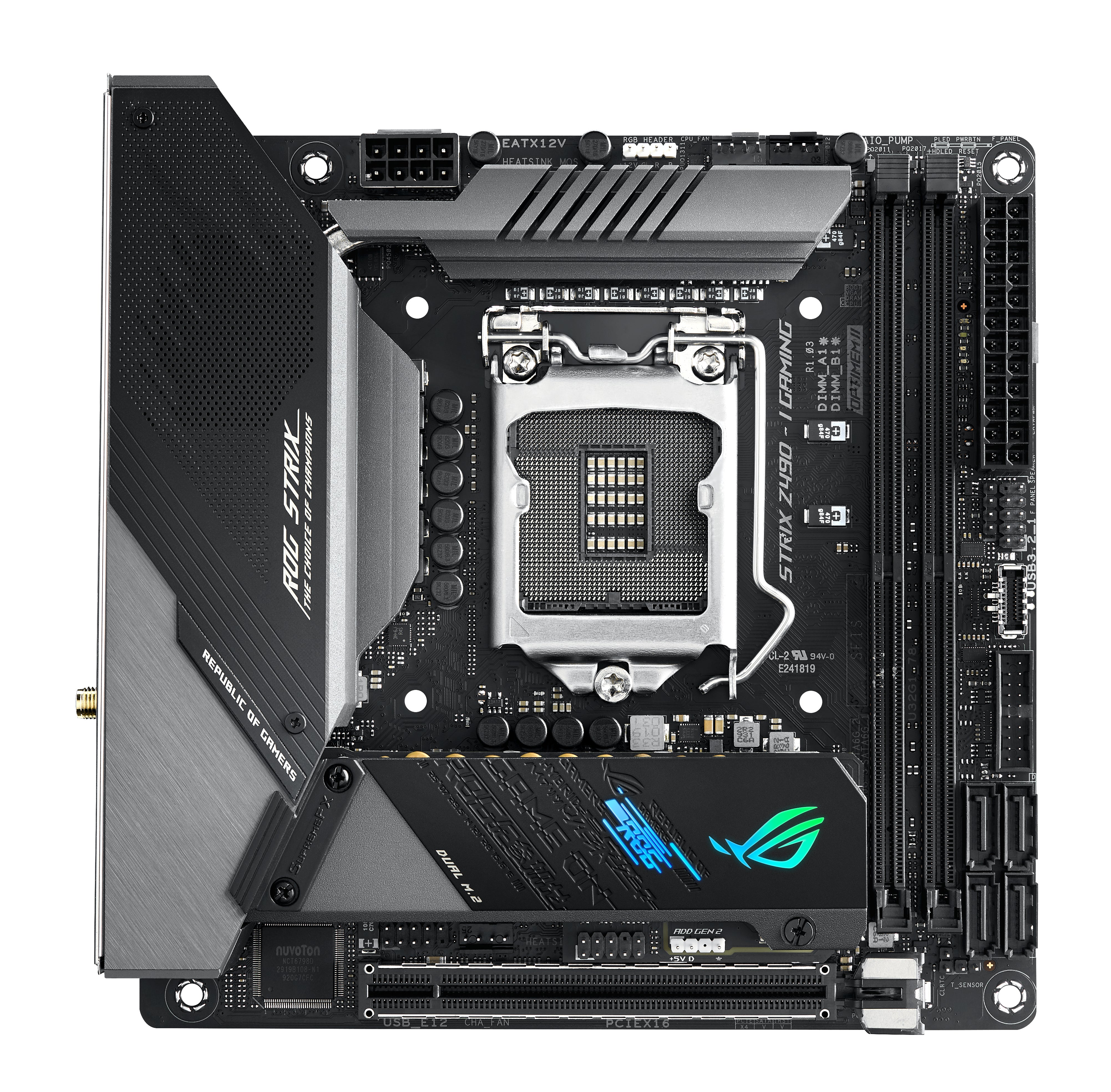 ASUS ROG STRIX Z490-I GAMING Intel Z490 LGA 1200 (Socket H5) Mini-ITX