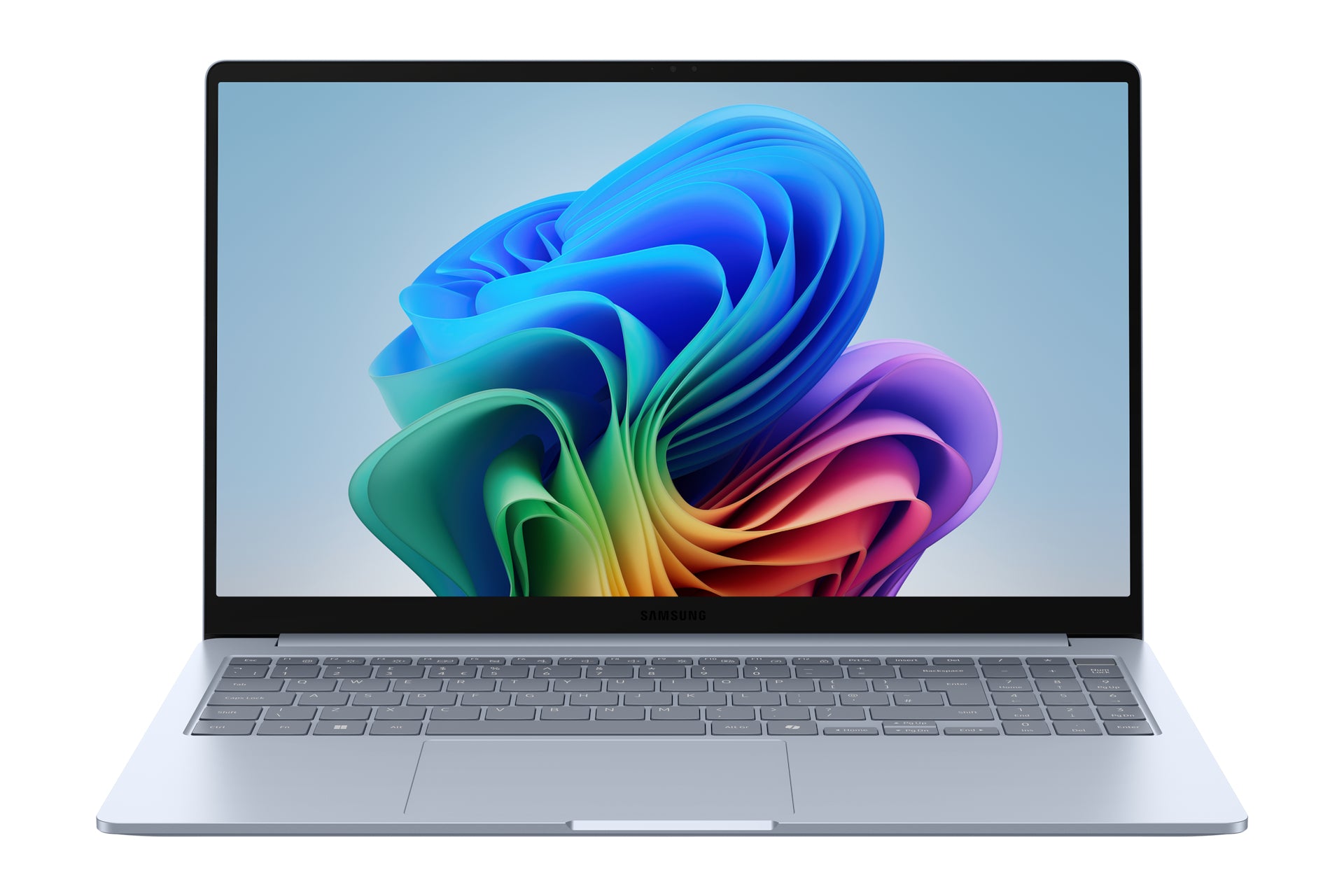 Samsung Samsung Galaxy Book4 Edge NP750XQAA-EXP Qualcomm Snapdragon X1P-42-100 Bärbar dator 39,6 cm (15.6") Full HD 16 GB LPDDR5x-SDRAM 256 GB eUFS Wi-Fi 7 (802.11be) Windows 11 Home Blå