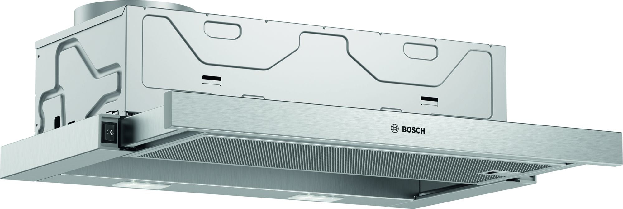 Bosch Bosch Serie 2 DFM064W54 köksfläkt Halvinbyggd (utdragbar) Metallisk, Silver 388 m³/h