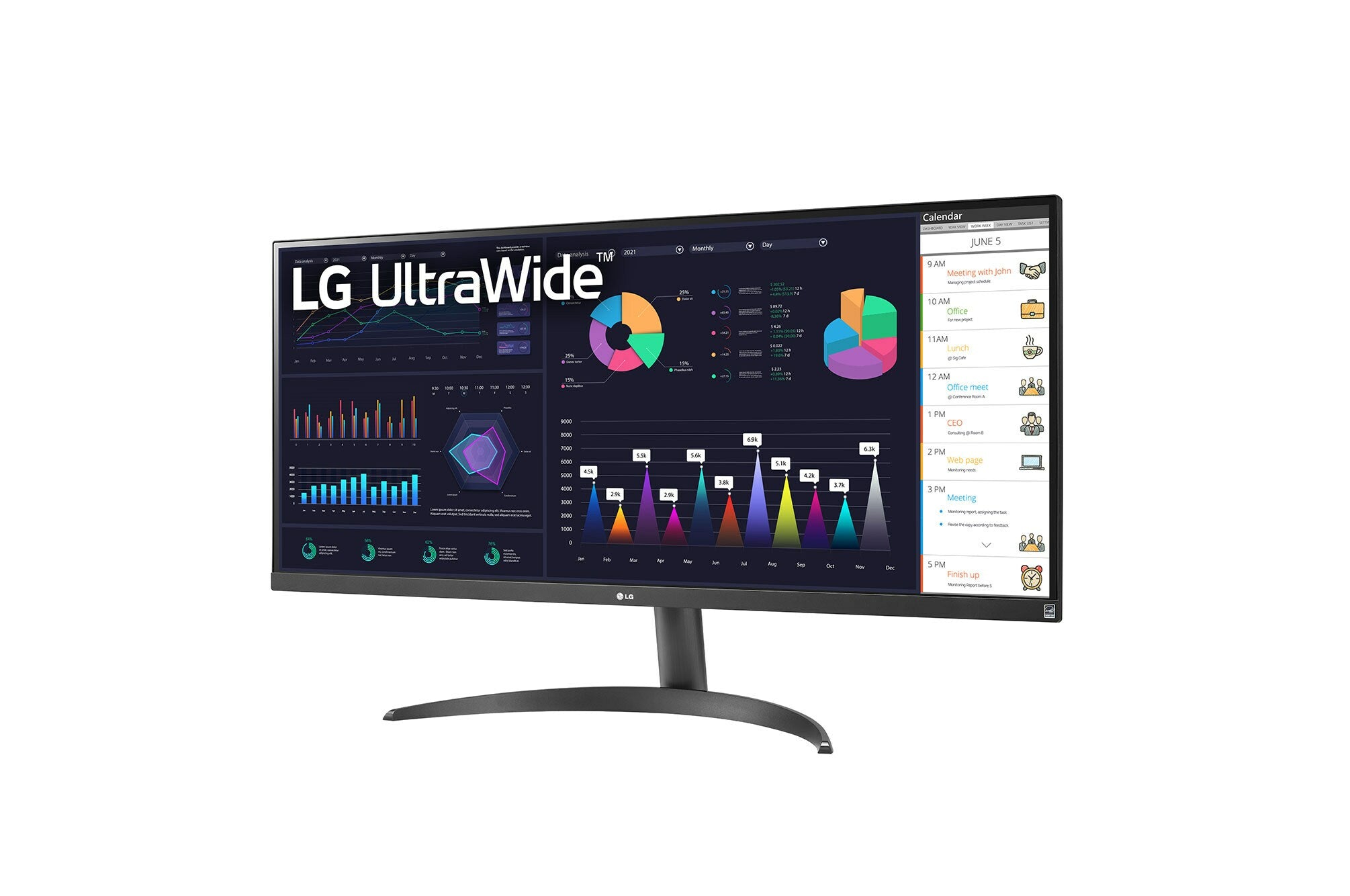 LG 34WQ500-B platta pc-skärmar 86,4 cm (34") 2560 x 1080 pixlar UltraWide Full HD LED Svart