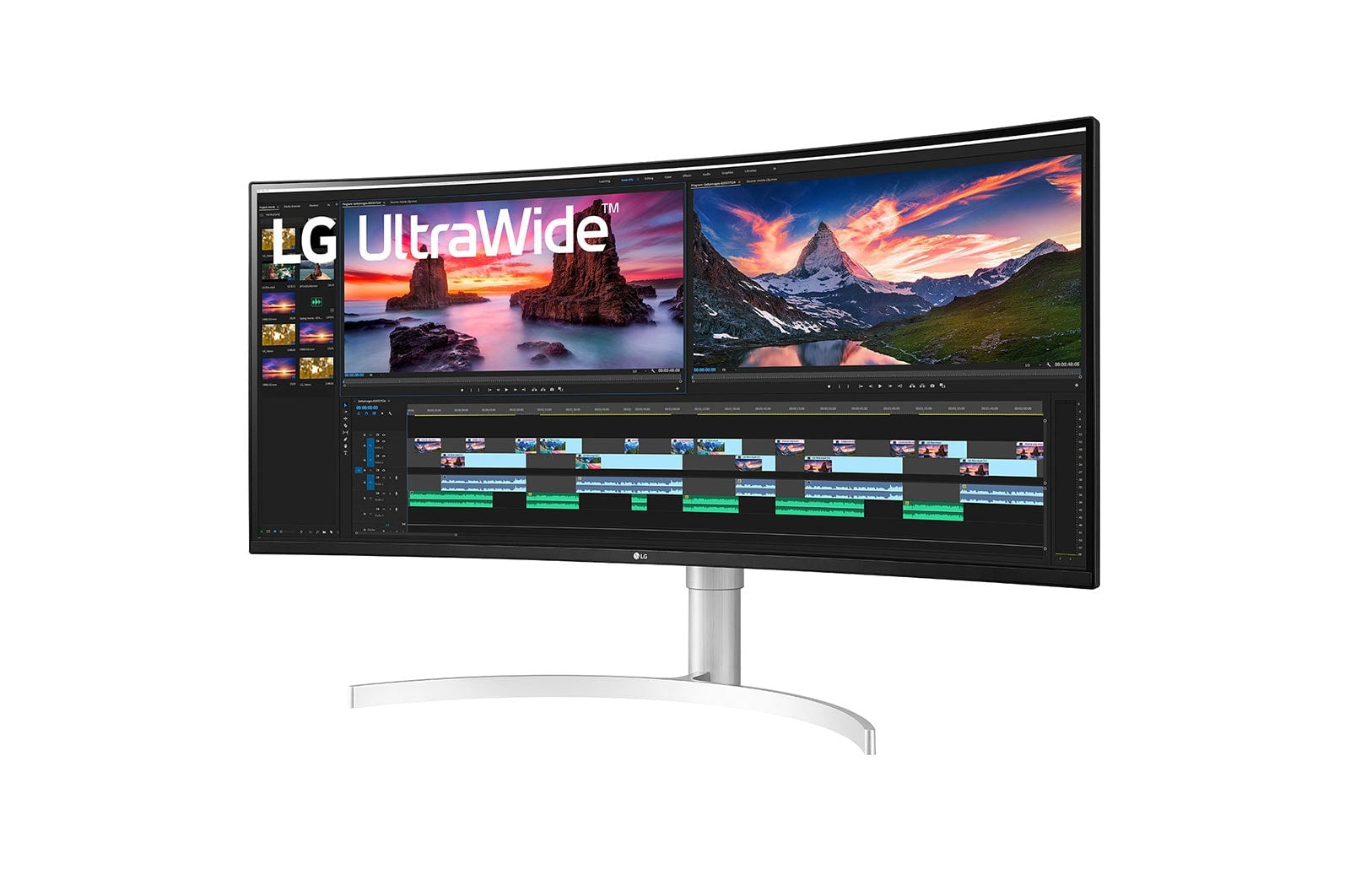 LG LG 38WN95CP-W platta pc-skärmar 96,5 cm (38") 3840 x 1600 pixlar Quad HD+ QLED Vit