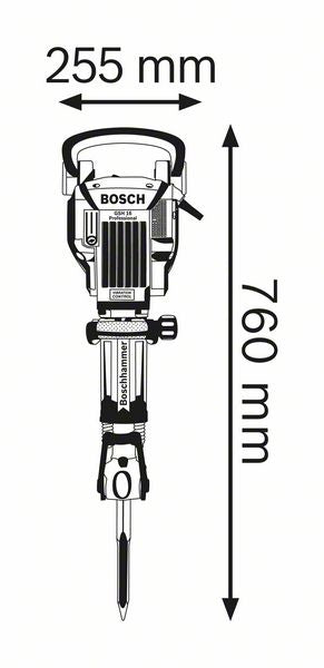 Bosch Bosch 0 611 335 000 borrhammare Svart, Blå 1750 W