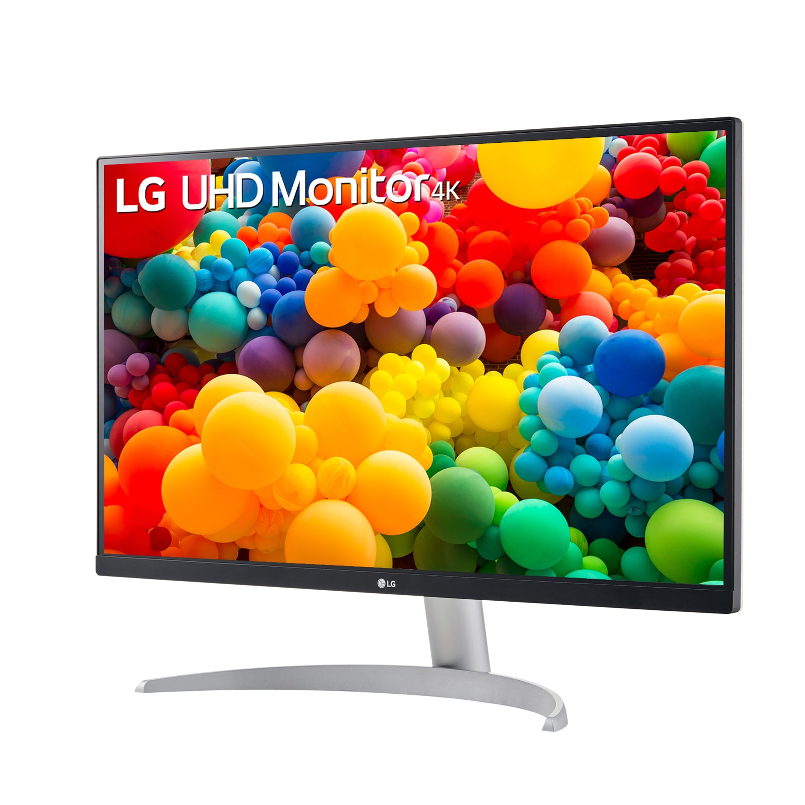 LG 27UP600-W platta pc-skärmar 68,6 cm (27") 3840 x 2160 pixlar 4K Ultra HD Svart, Silver