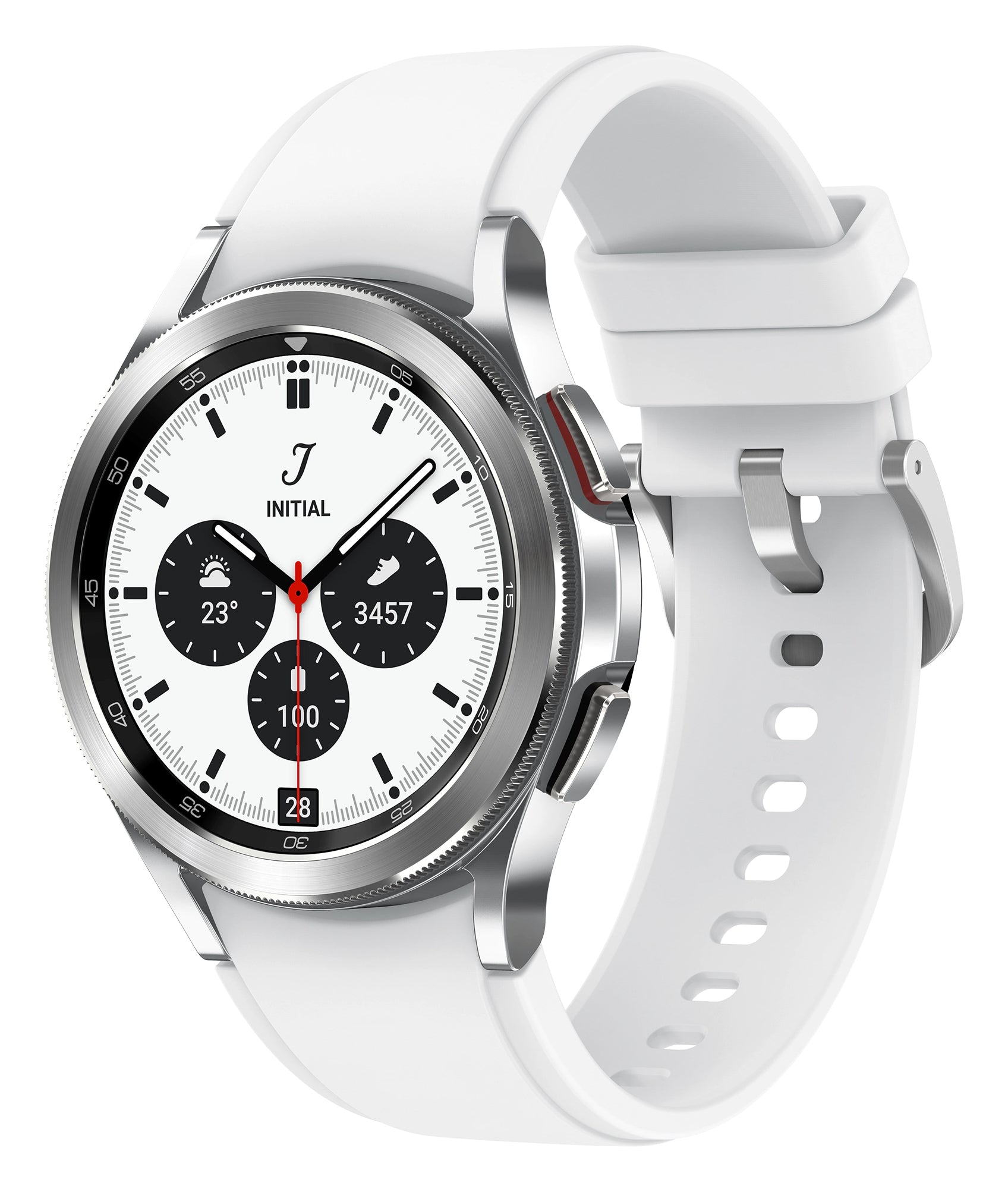 Samsung Galaxy Watch4 Classic 3,05 cm (1.2") OLED 42 mm Digital 396 x 396 pixlar Pekskärm 4G Silver Wi-Fi GPS