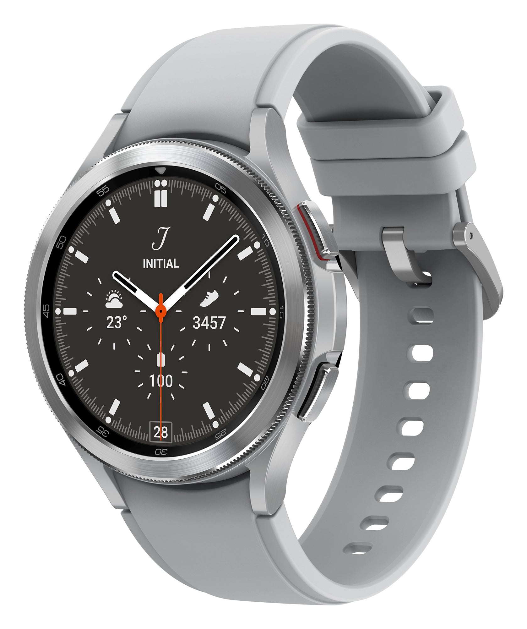 Samsung Galaxy Watch4 Classic 3,56 cm (1.4") OLED 46 mm Digital 450 x 450 pixlar Pekskärm Silver Wi-Fi GPS