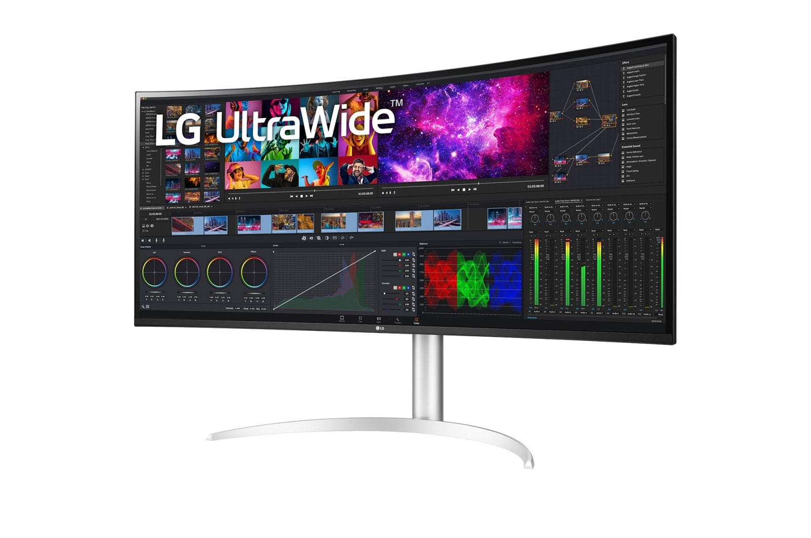 LG LG 40WP95C-W platta pc-skärmar 100,8 cm (39.7") 5120 x 2160 pixlar 5K Ultra HD Svart