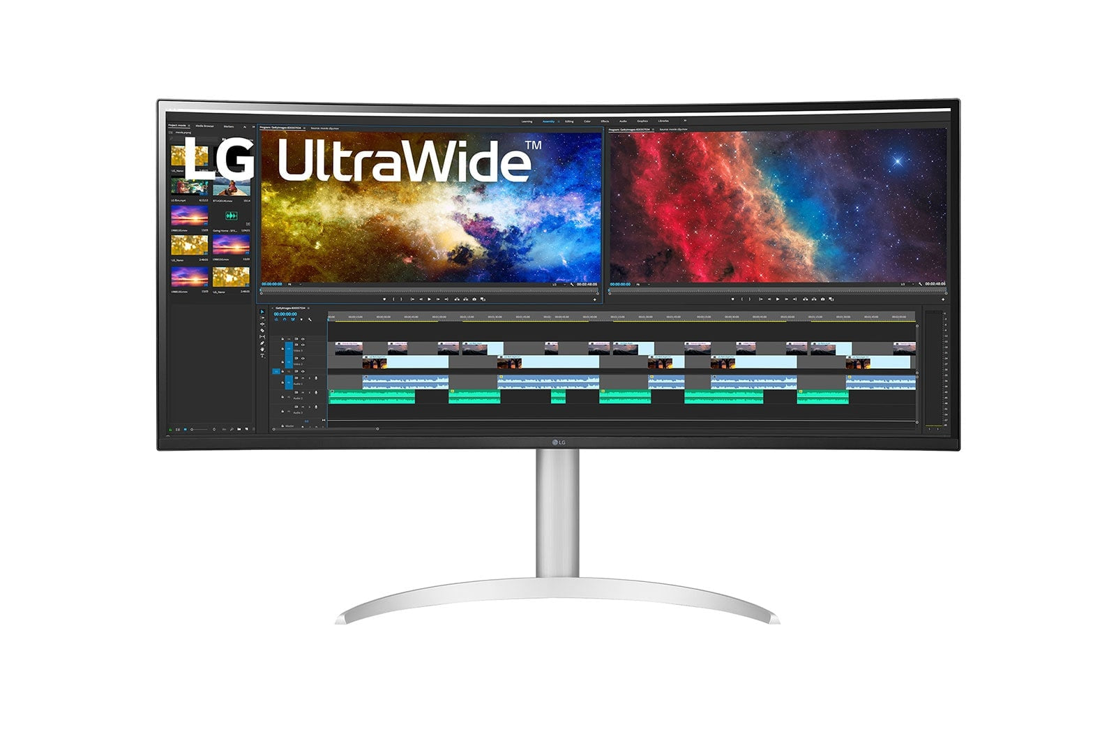 LG LG 38BQ85C-W platta pc-skärmar 95,2 cm (37.5") 3840 x 1600 pixlar Quad HD+ Vit