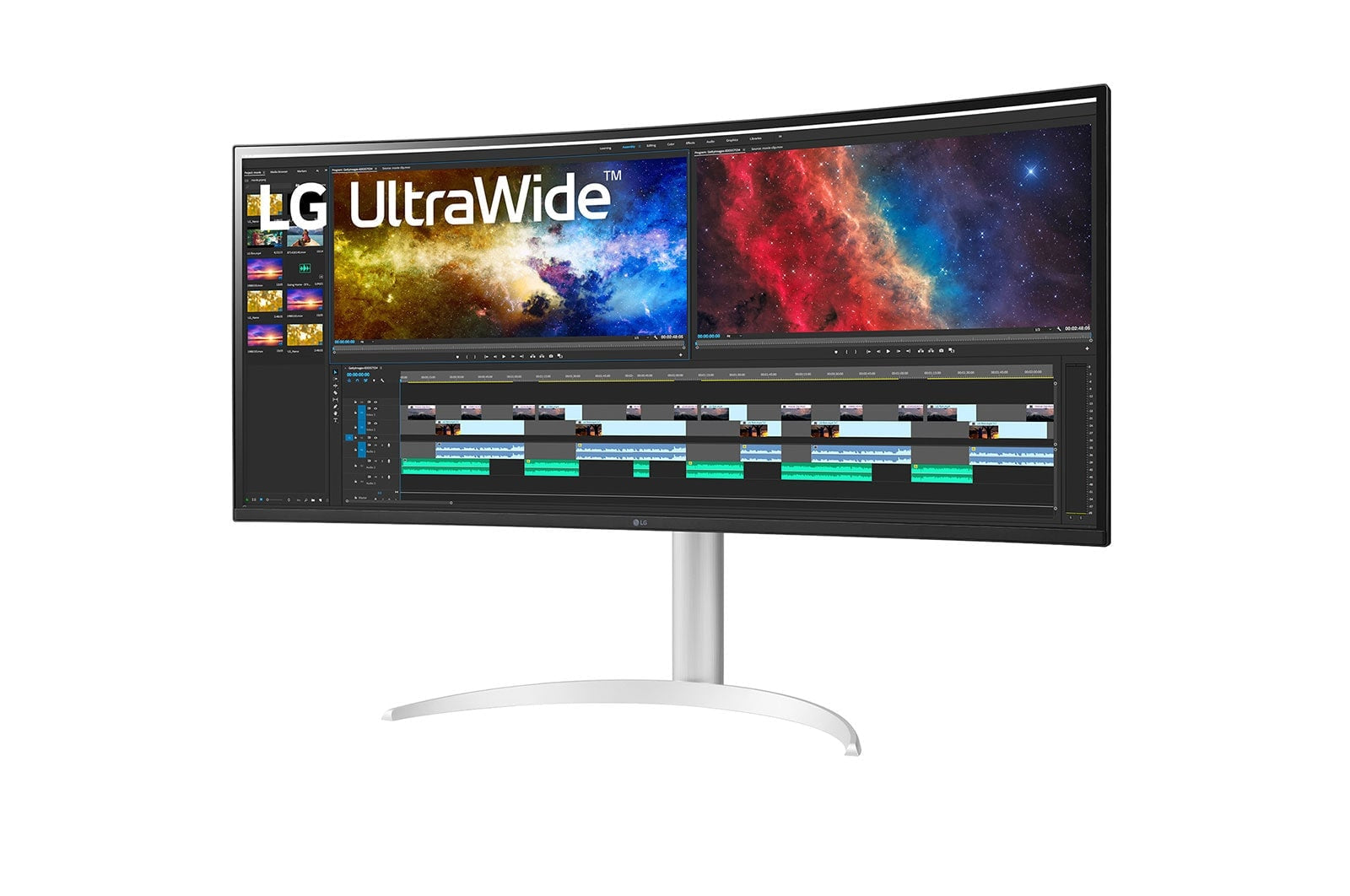 LG LG 38BQ85C-W platta pc-skärmar 95,2 cm (37.5") 3840 x 1600 pixlar Quad HD+ Vit