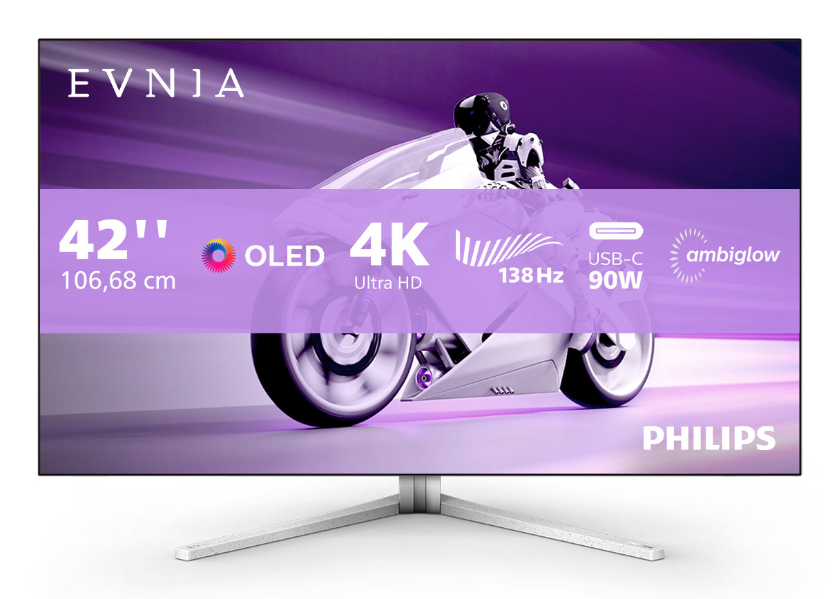 Philips Philips 42M2N8900/00 platta pc-skärmar 105,5 cm (41.5") 3840 x 2160 pixlar 4K Ultra HD OLED Vit