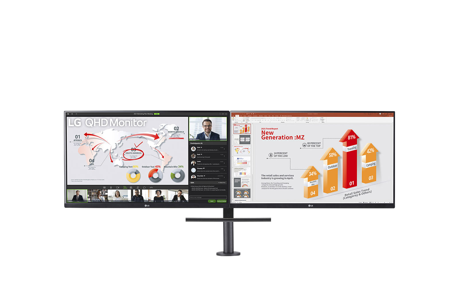 LG LG 27QP88DP-BS platta pc-skärmar 68,6 cm (27") 2560 x 1440 pixlar Quad HD LED Svart