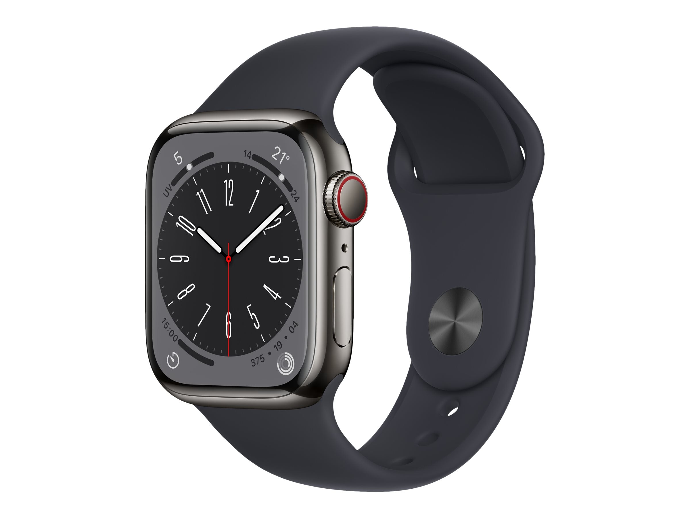 Apple Watch Series 8 (GPS  Cellular) 41 mm Sort Grå Smart ur