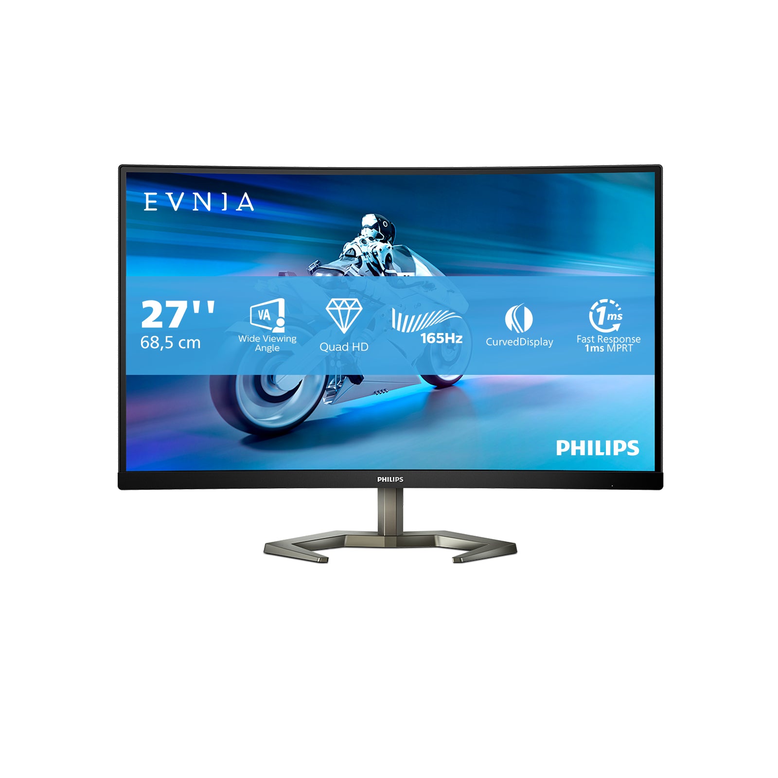 Philips Philips Momentum 27M1C5500VL/00 platta pc-skärmar 68,6 cm (27") 2560 x 1440 pixlar Quad HD LCD Svart