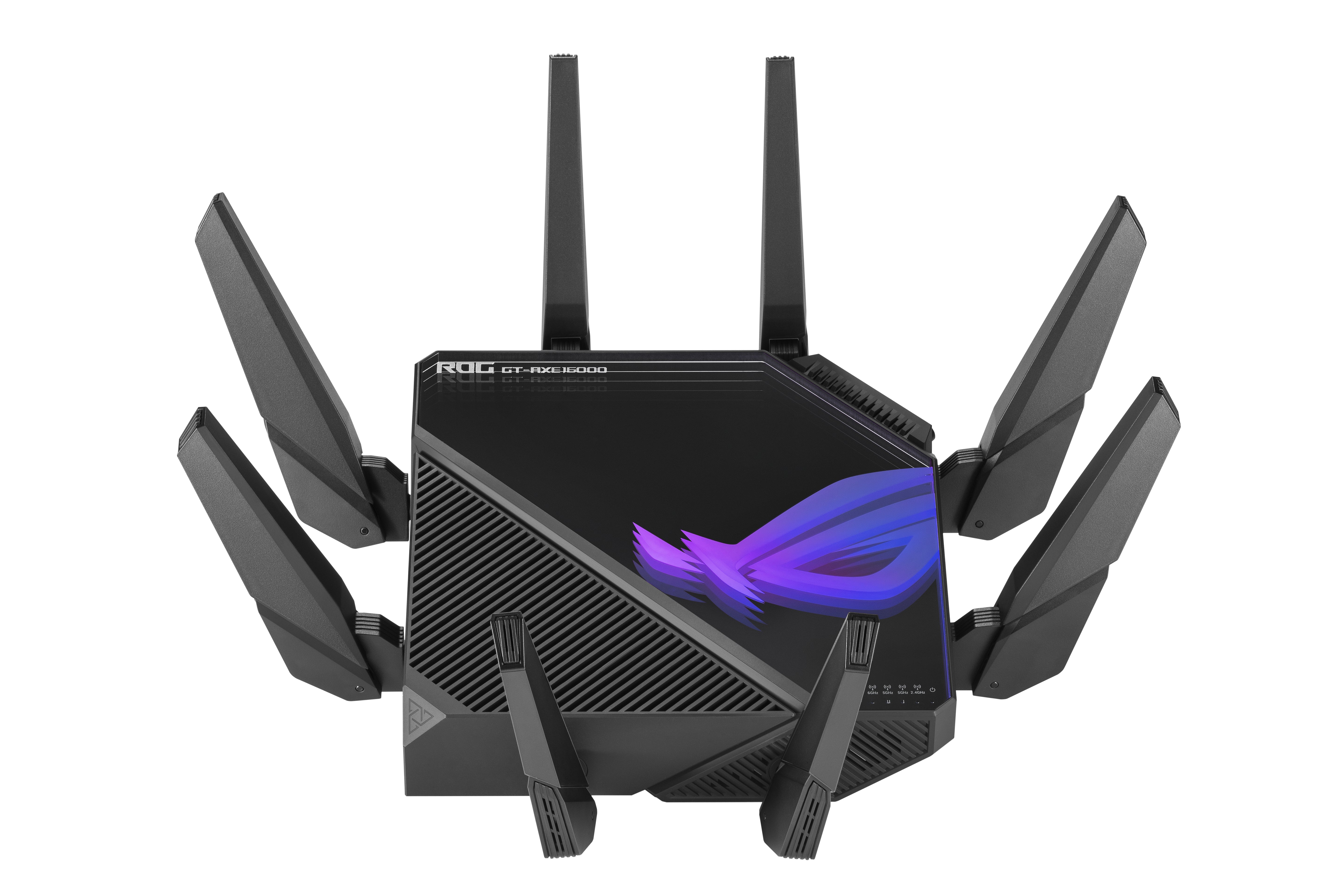 ASUS ROG Rapture GT-AXE16000 trådlös router 10 Gigabit Ethernet Triband (2,4 GHz/5 GHz/6 GHz) Svart