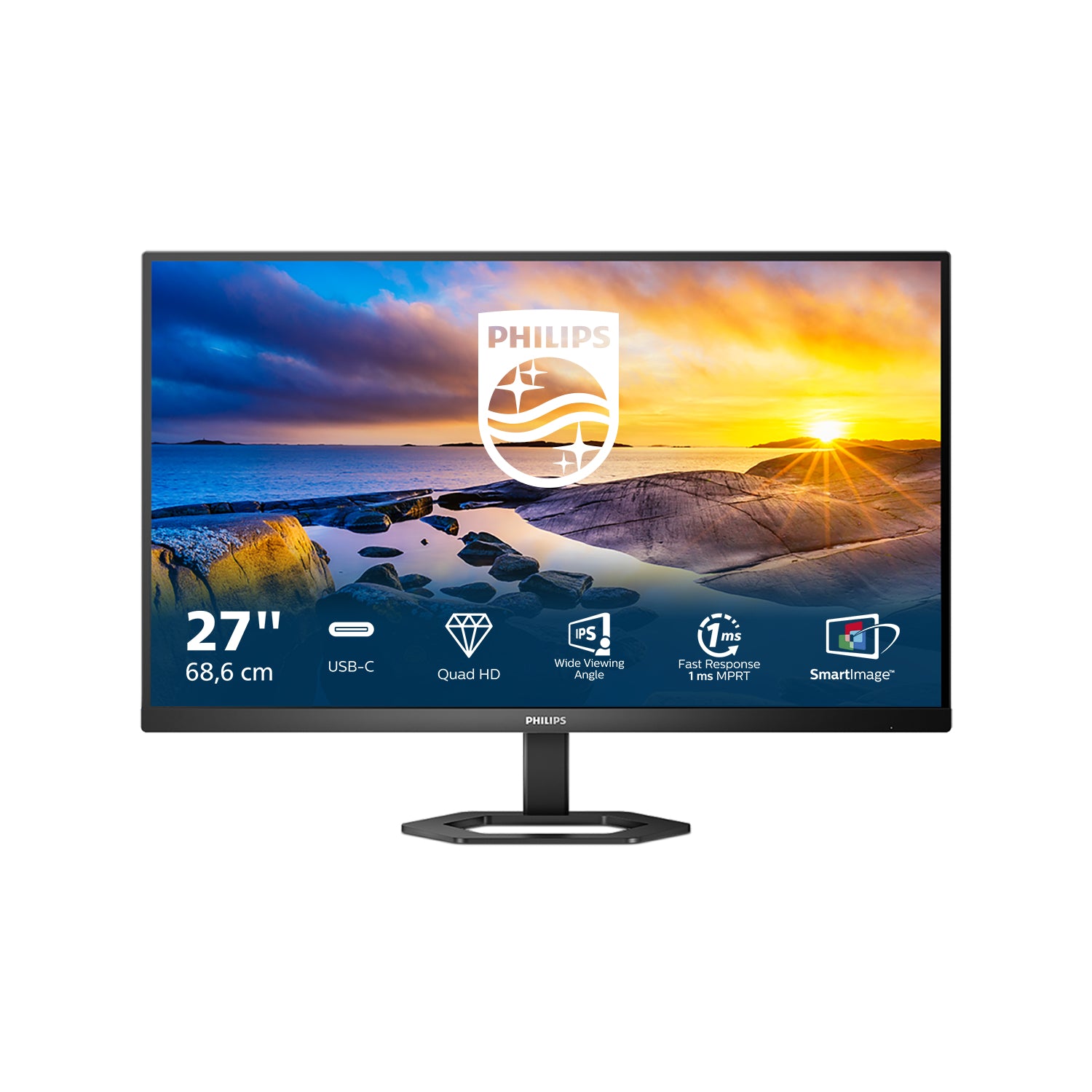 Philips Philips 5000 series 27E1N5600AE/00 platta pc-skärmar 68,6 cm (27") 2560 x 1440 pixlar Quad HD LCD Svart