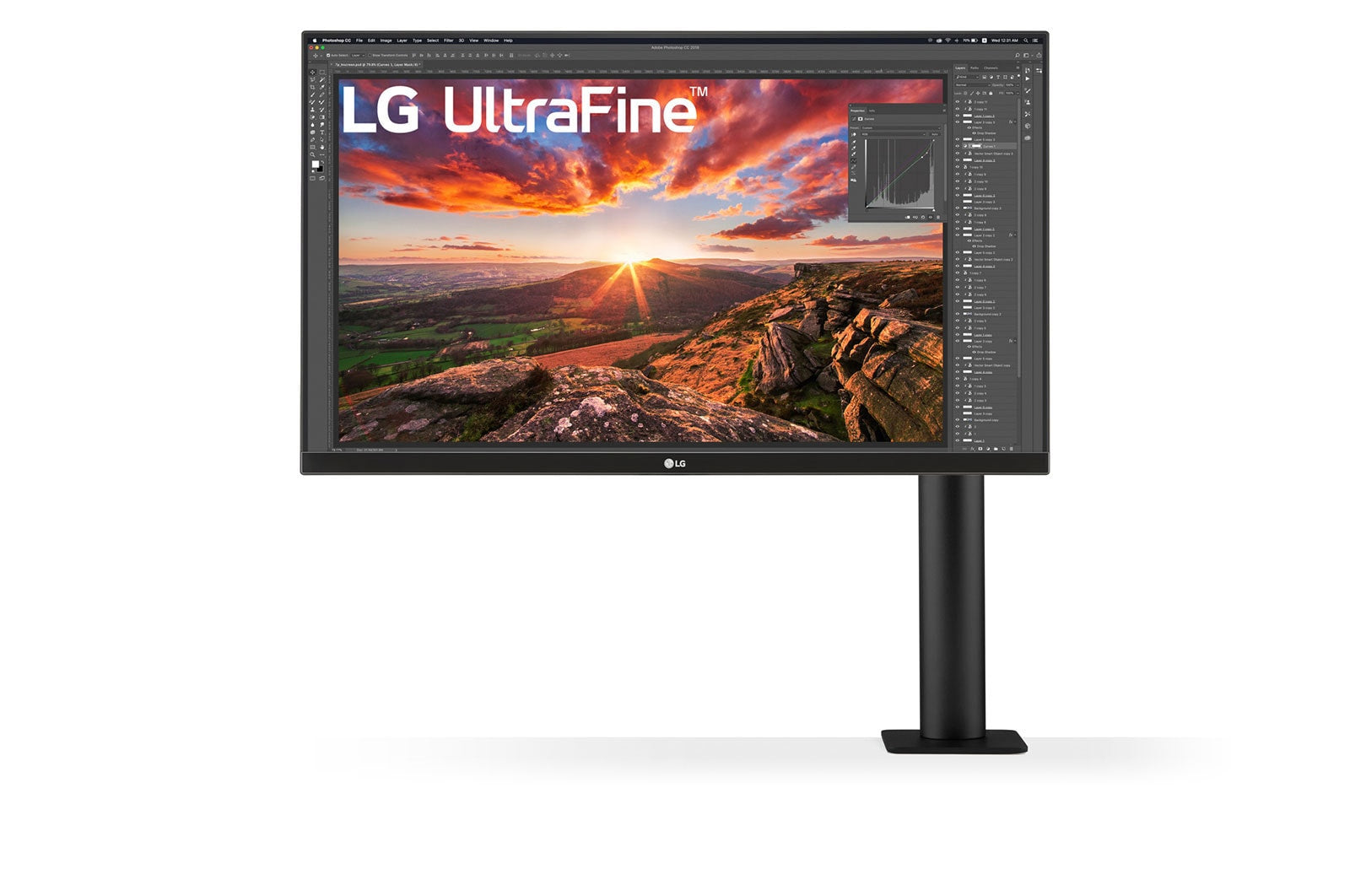 LG UltraFine Ergo LED display 68,6 cm (27") 3840 x 2160 pixlar 4K Ultra HD Svart