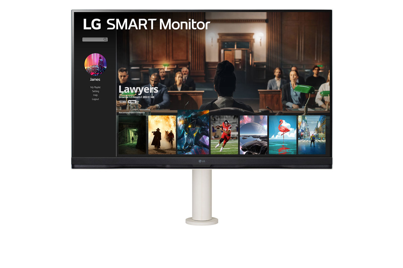 LG LG 32SQ780S-W platta pc-skärmar 81,3 cm (32") 3840 x 2160 pixlar 4K Ultra HD Vit