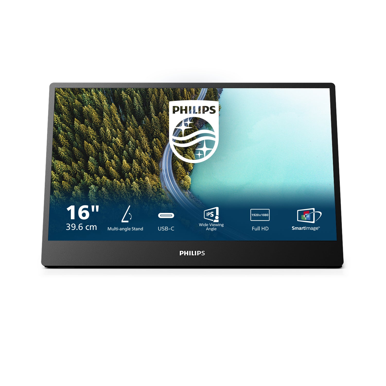 Philips Philips 3000 series 16B1P3302/01 LED display 39,6 cm (15.6") 1920 x 1080 pixlar Full HD Svart