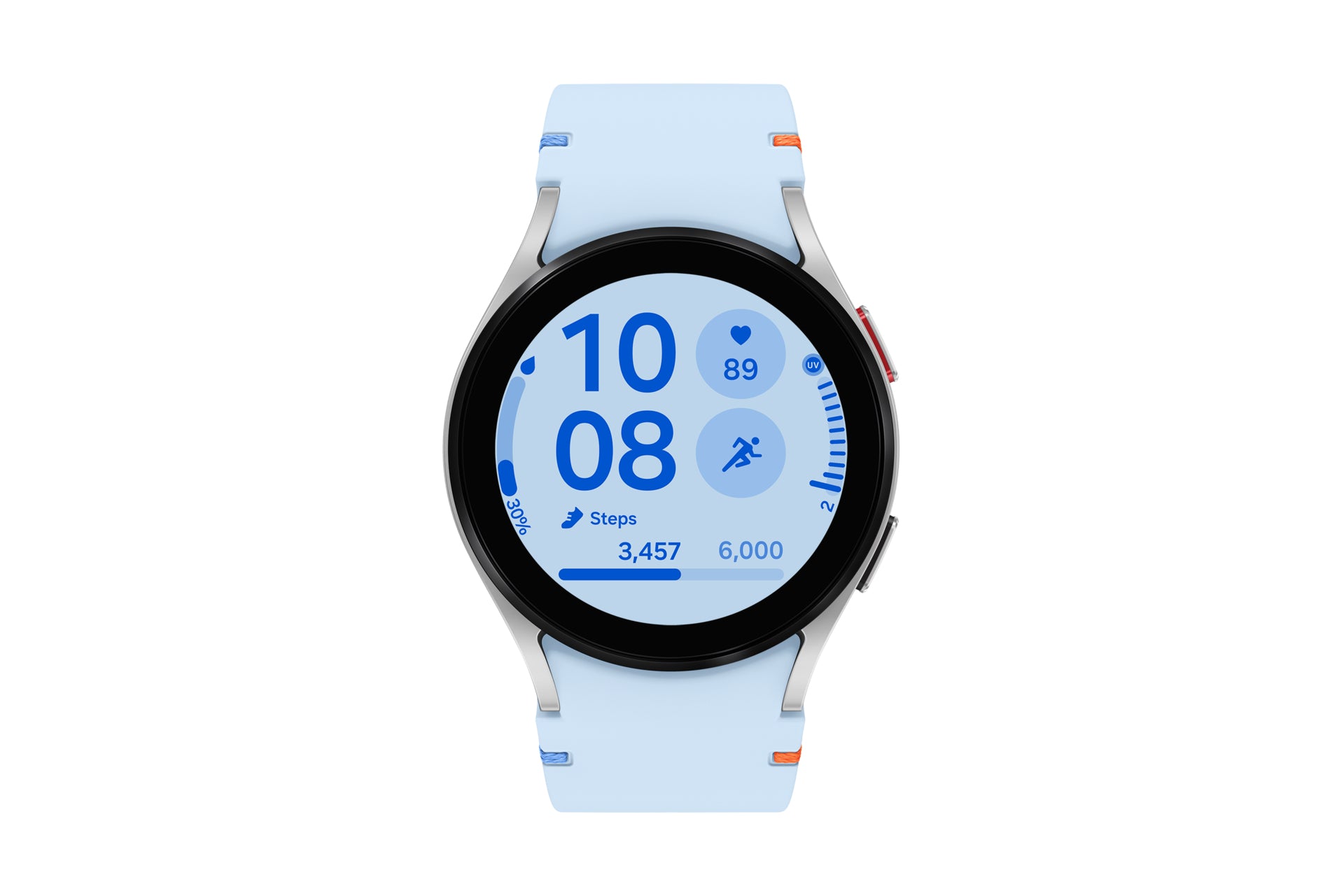 Samsung Galaxy Watch FE SM-R861N 3,05 cm (1.2") AMOLED 40 mm Digital 396 x 396 pixlar Pekskärm Silver Wi-Fi GPS